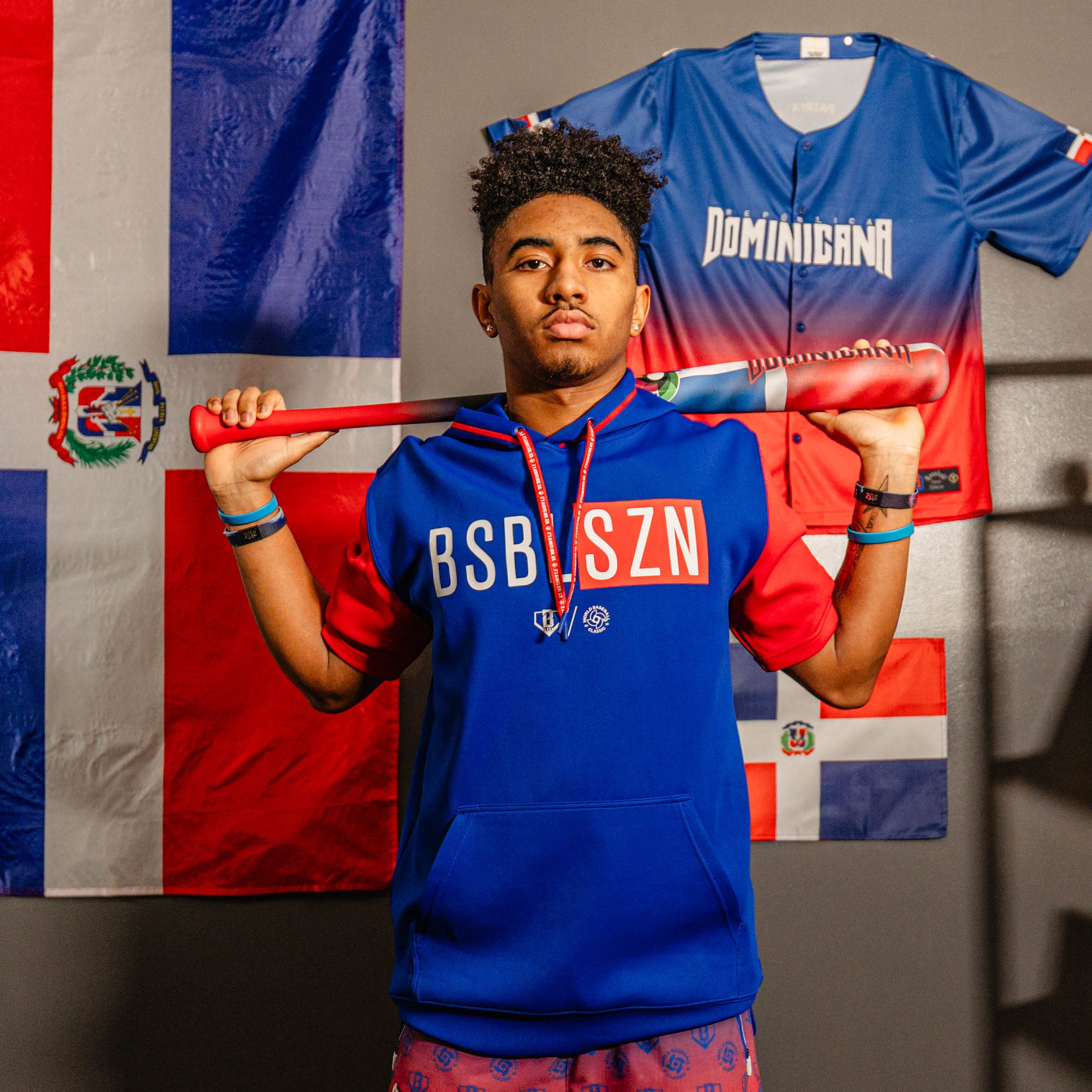BSBL-SZN Short Sleeve Hoodie V3 - Dominican Republic - Image 3