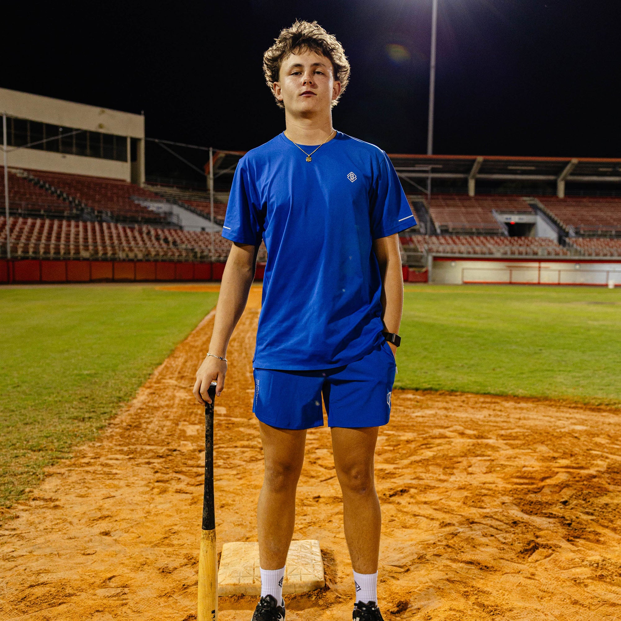 Diamond Tech Vented Tee - Royal Blue - Image 3