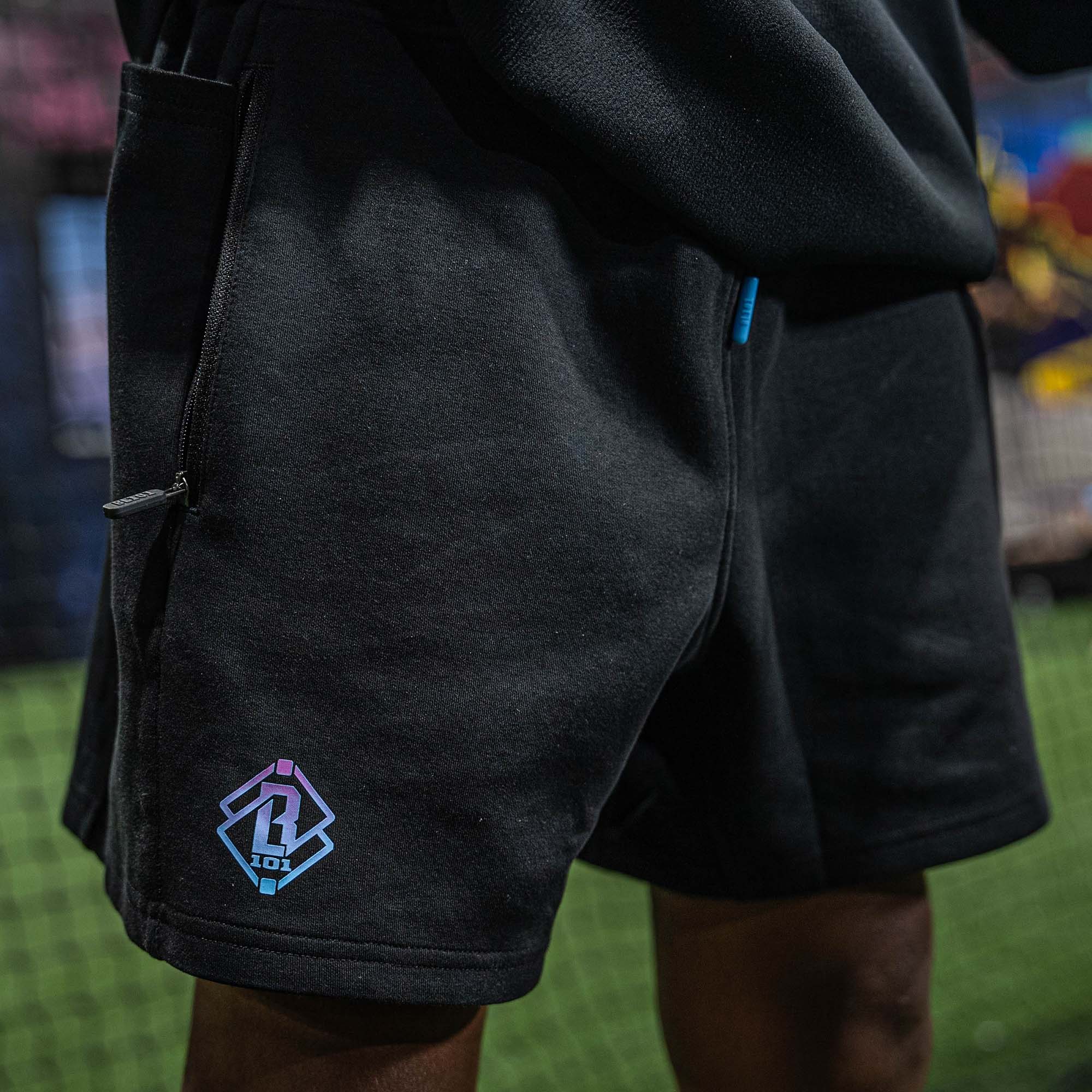 Diamond Relaxed Fit Youth Sweatshorts - Black/Cotton Candy - Image 3