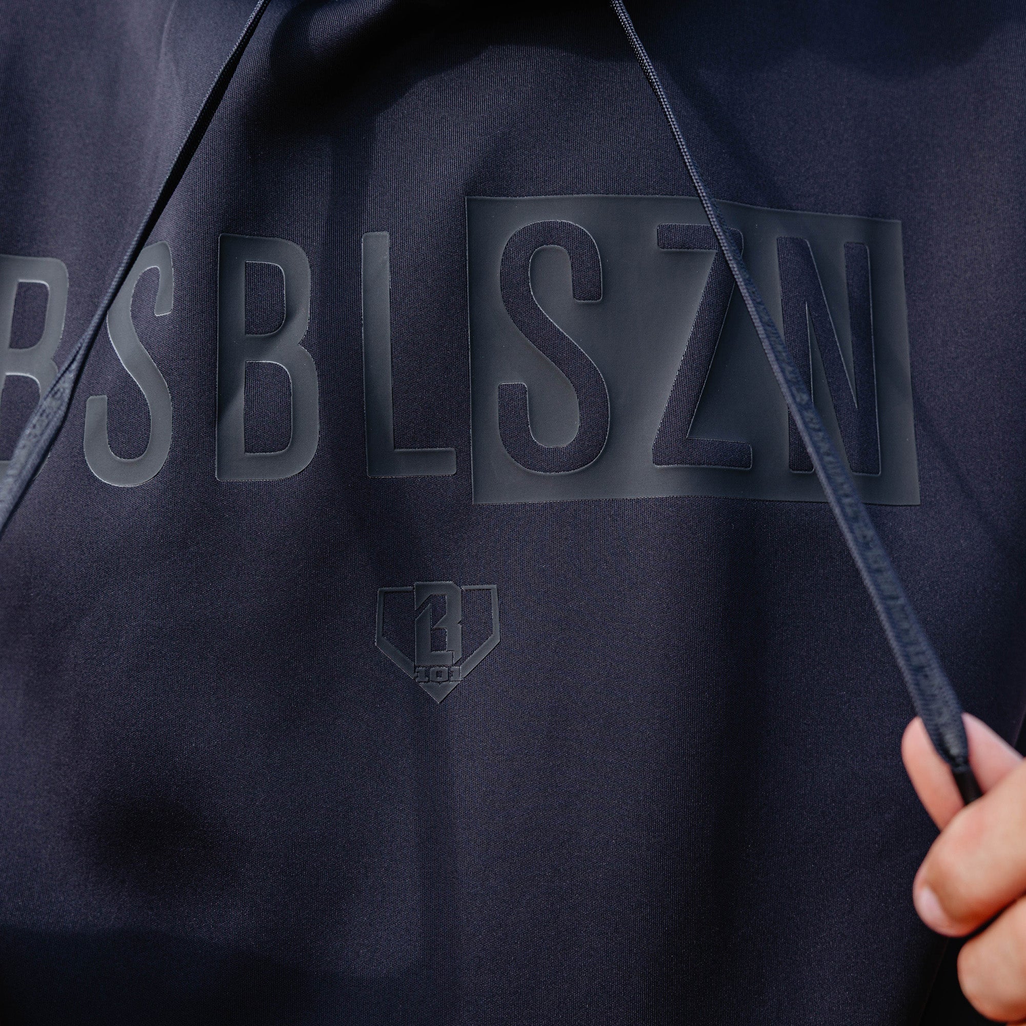 BSBL-SZN Short Sleeve Hoodie V3 - Blackout - Image 5