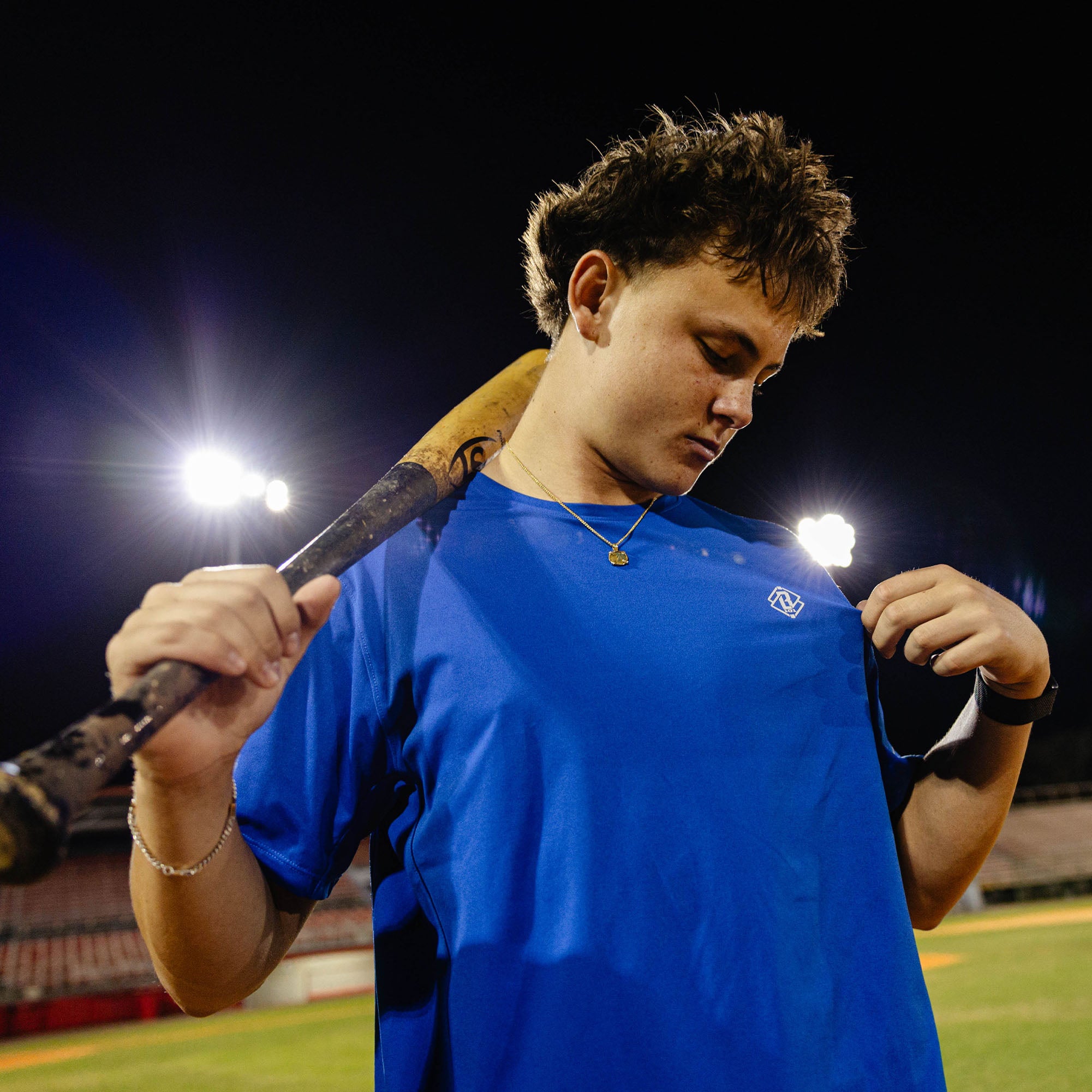 Diamond Tech Vented Tee - Royal Blue - Image 5
