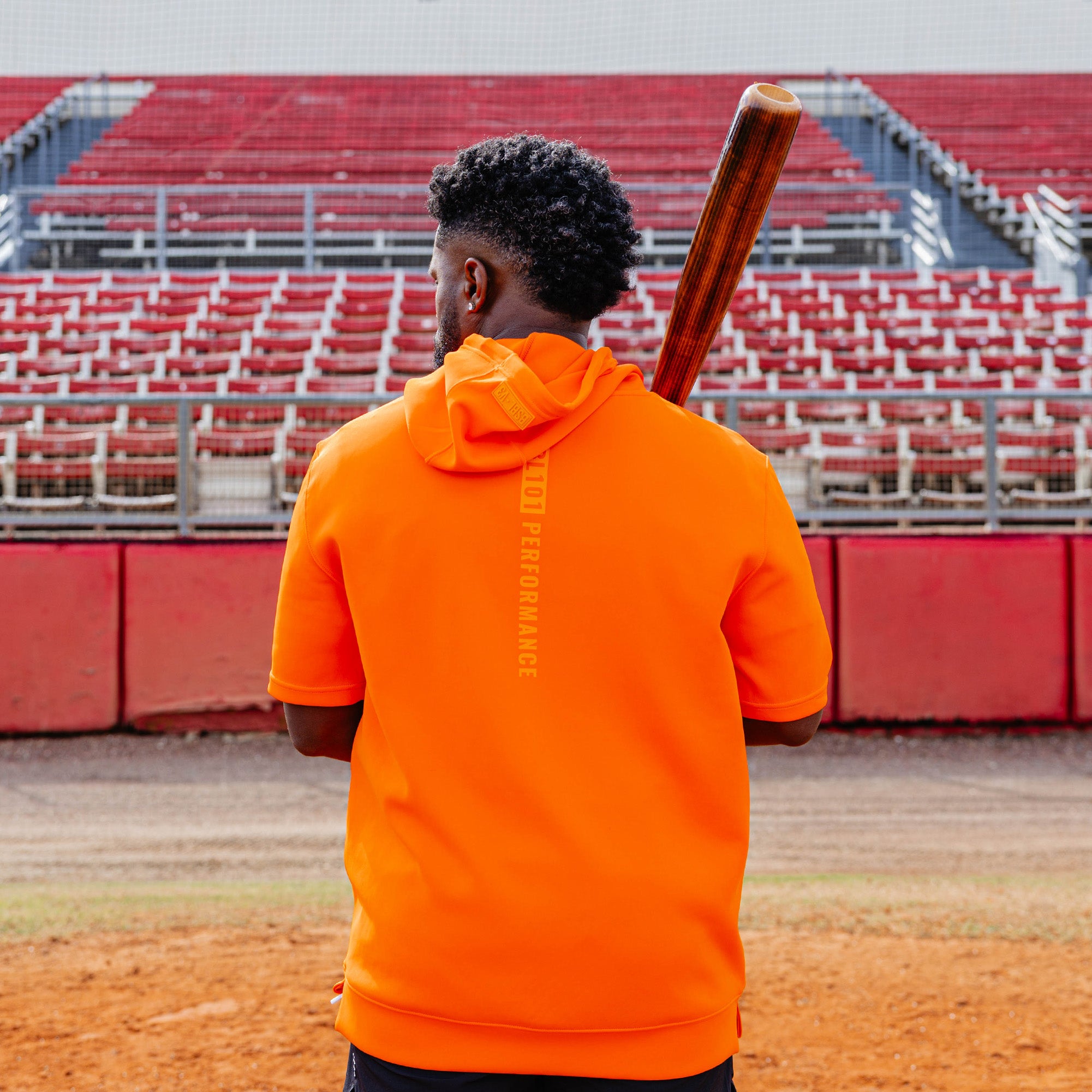 BSBL-SZN Short Sleeve Hoodie V3 - Orange - Image 6