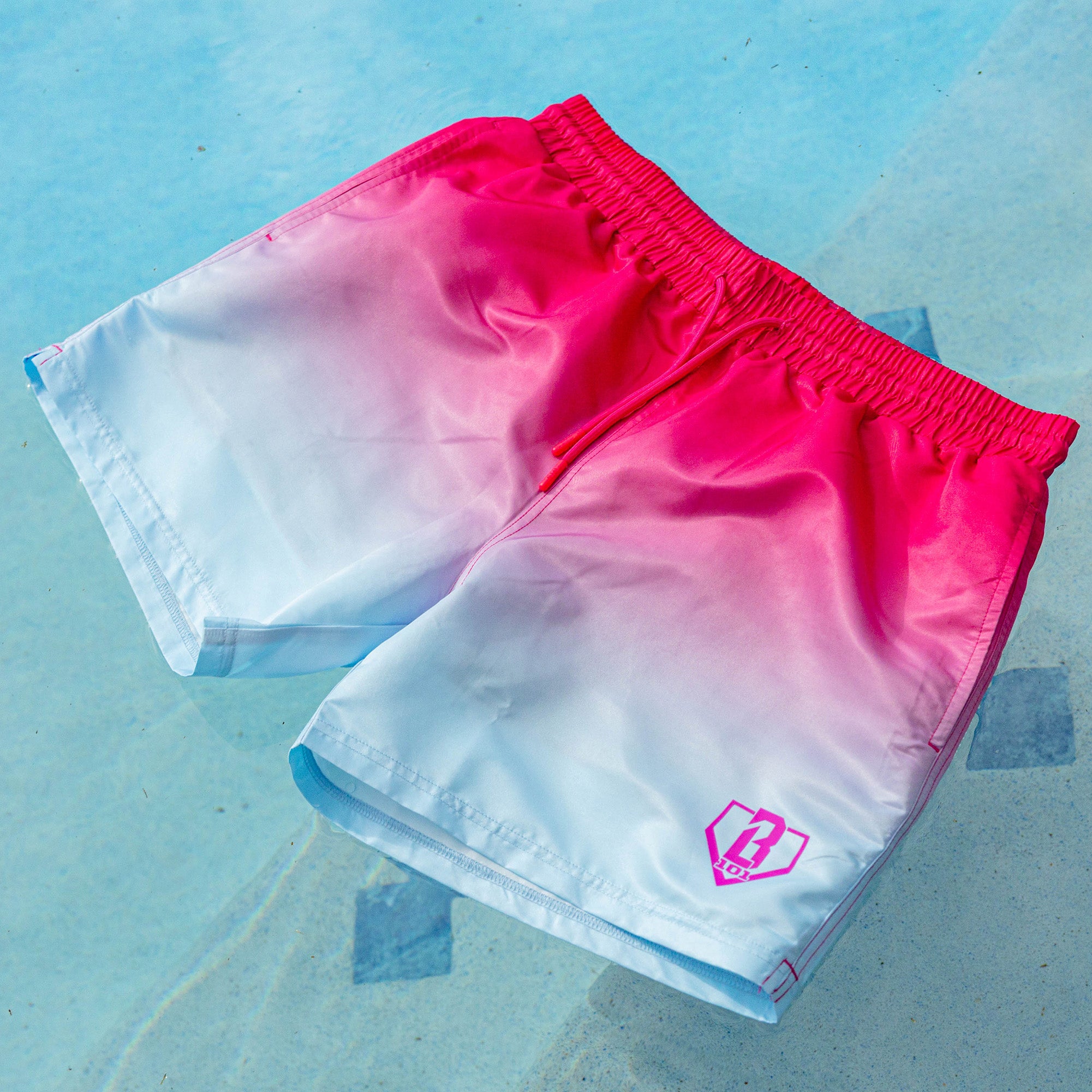 Gradient Swim Trunks - Pink/Blue - Image 5