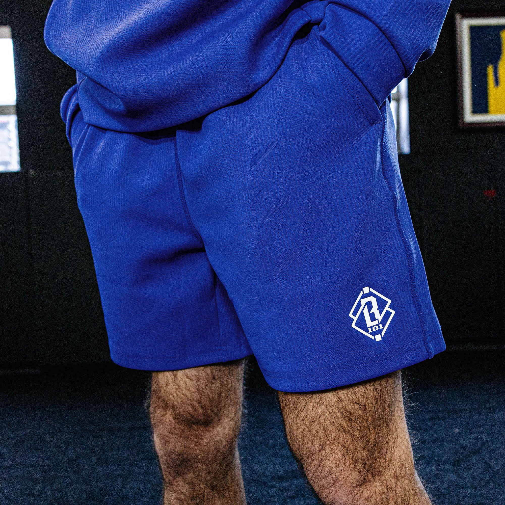 Diamond Tech Jacquard Shorts - Royal Blue - Image 3