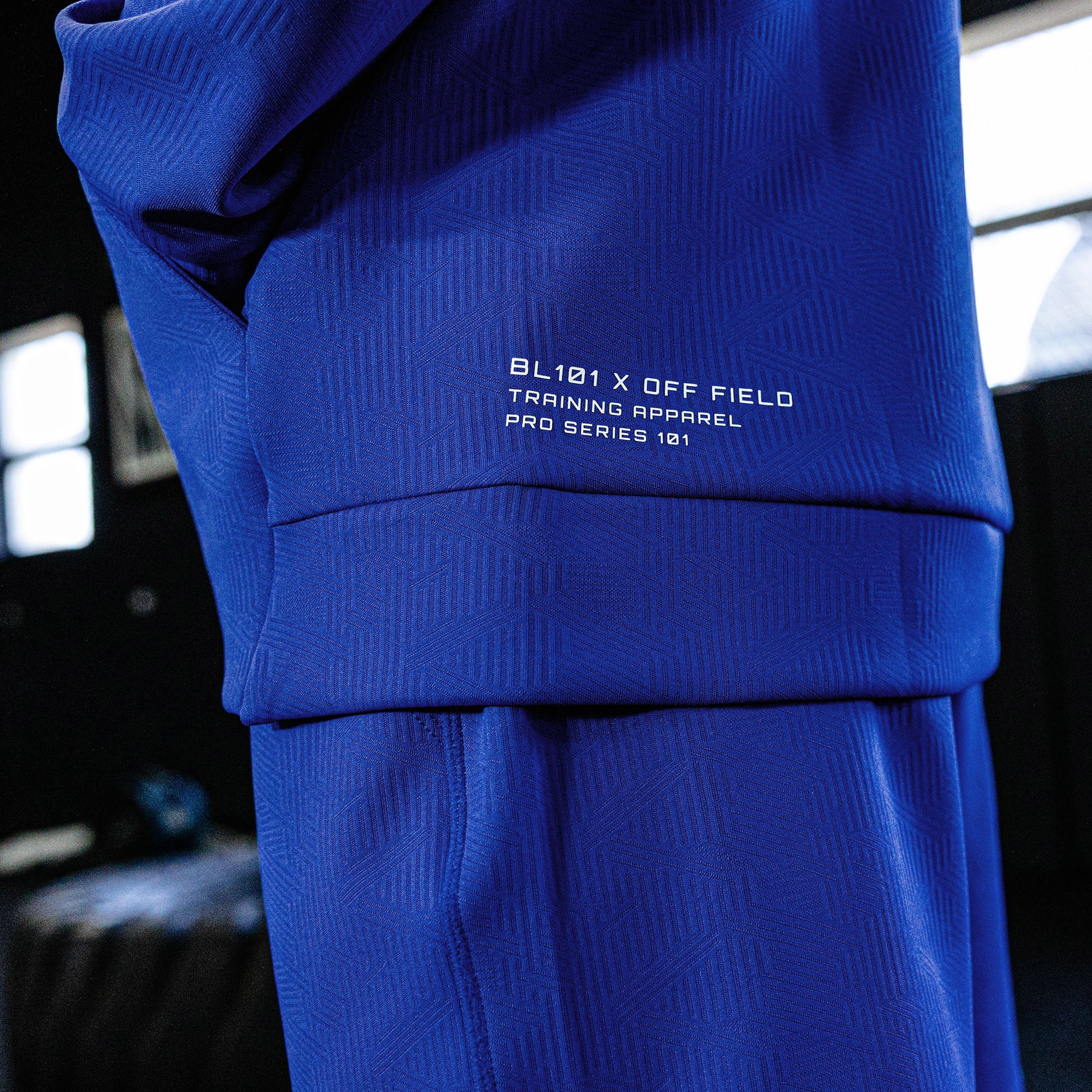 Diamond Tech Jacquard Youth Hoodie - Royal Blue - Image 4