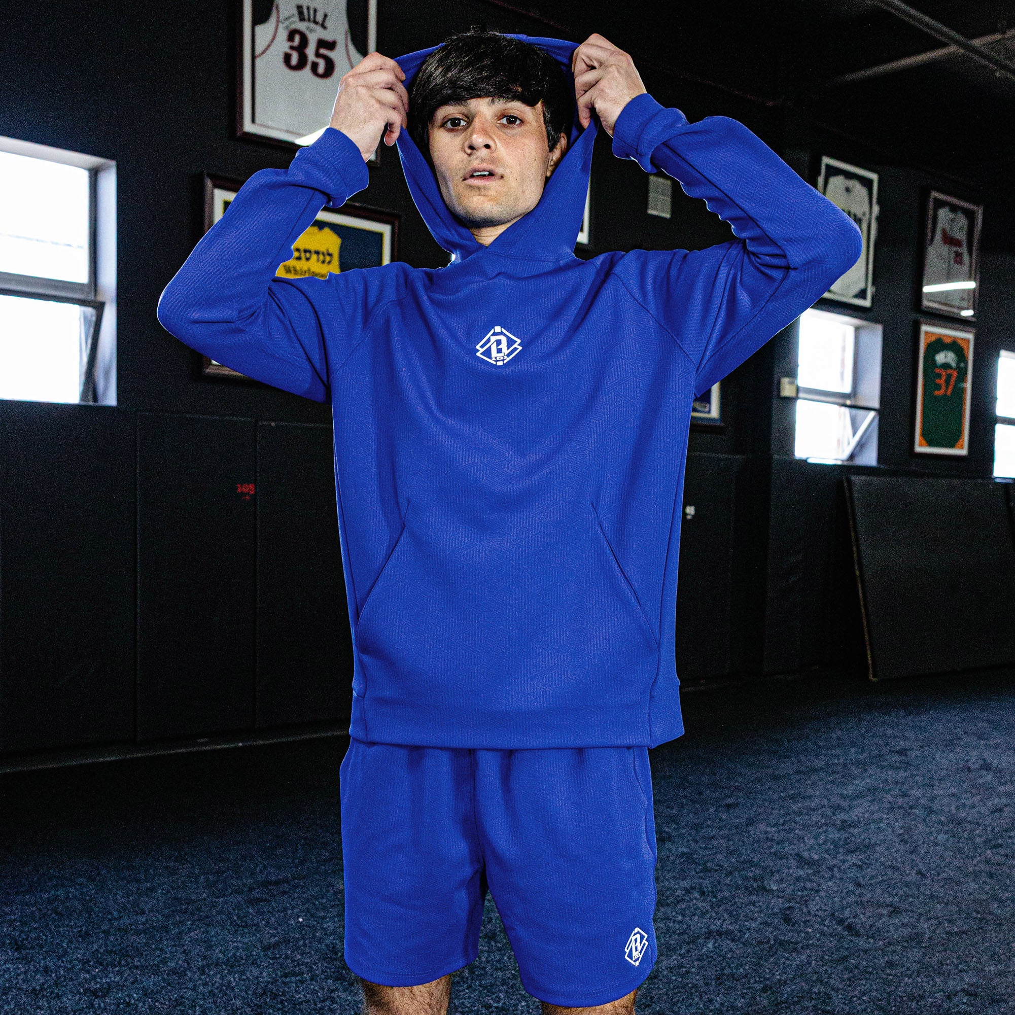 Diamond Tech Jacquard Shorts - Royal Blue - Image 5