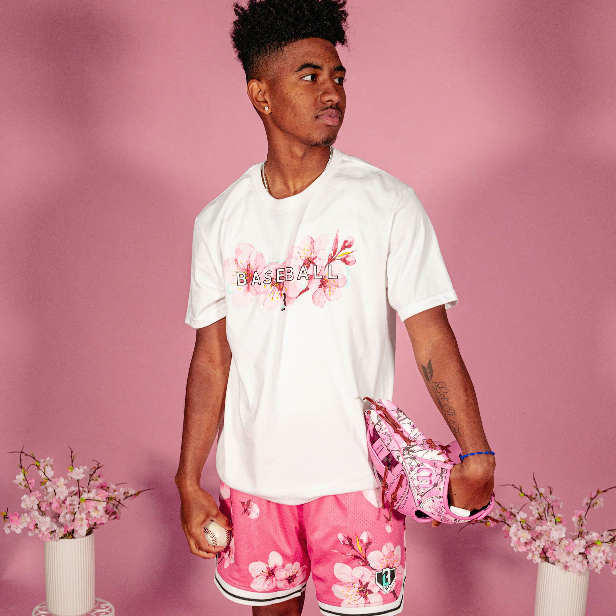 Cherry Blossoms Court Shorts - Pink - Image 2