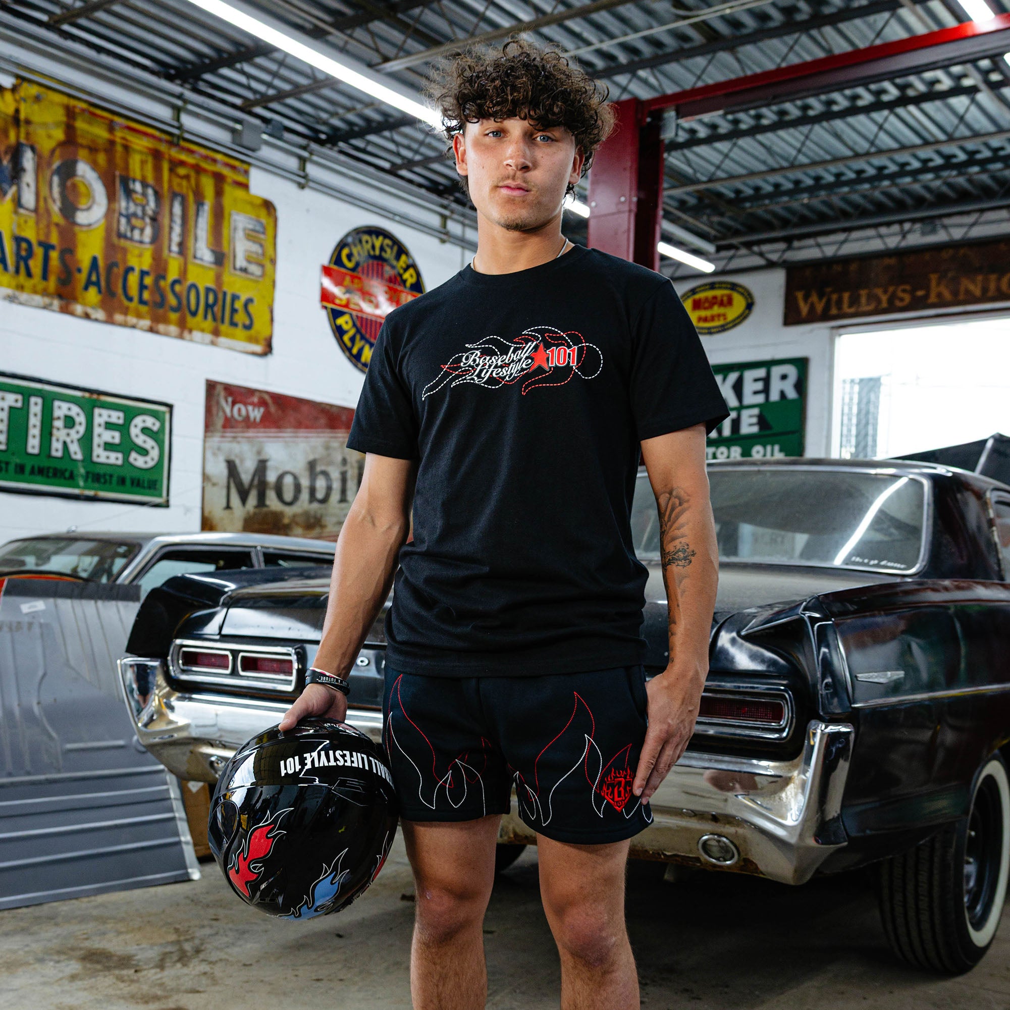 Flames Stitched Tee - Image 4