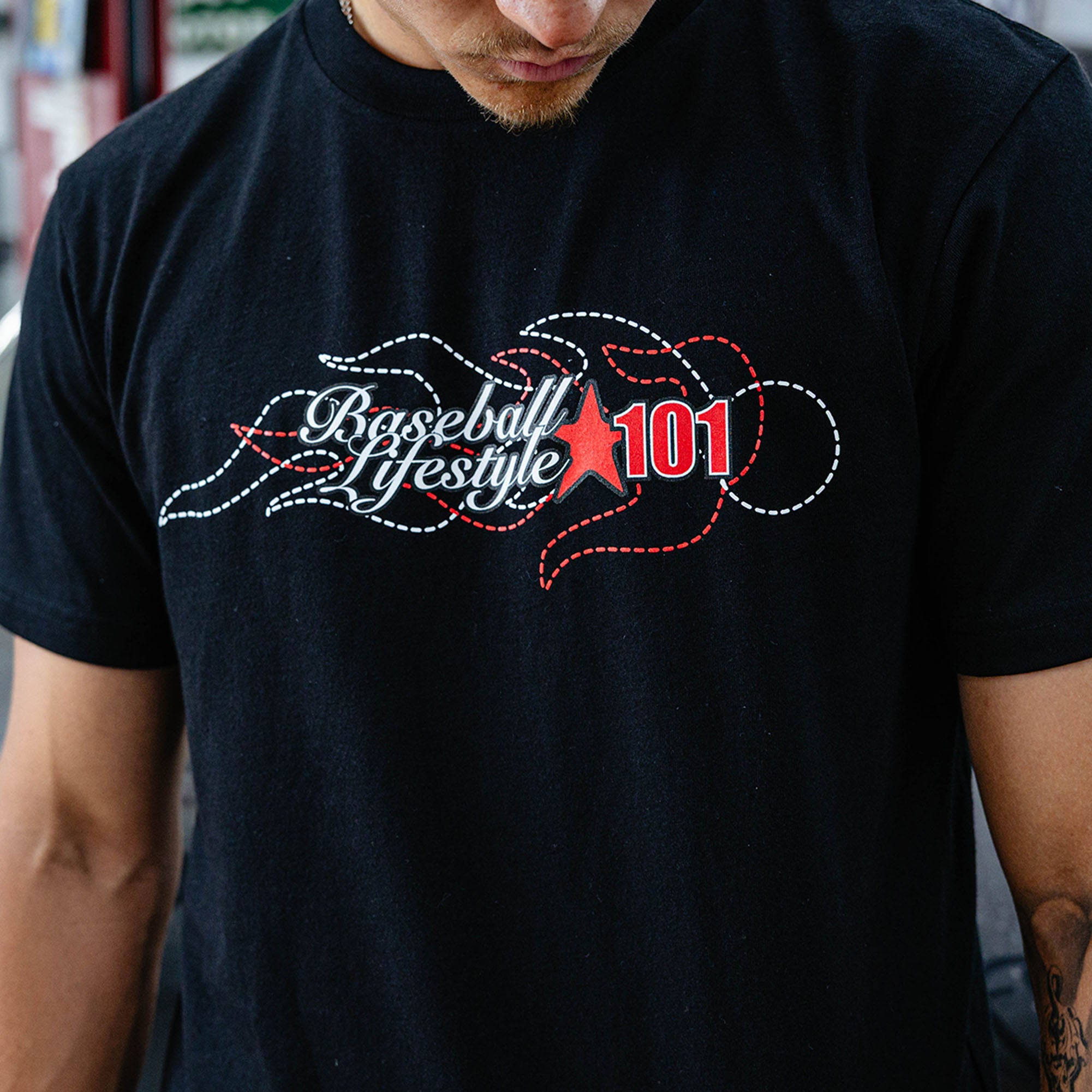 Flames Stitched Tee - Image 3