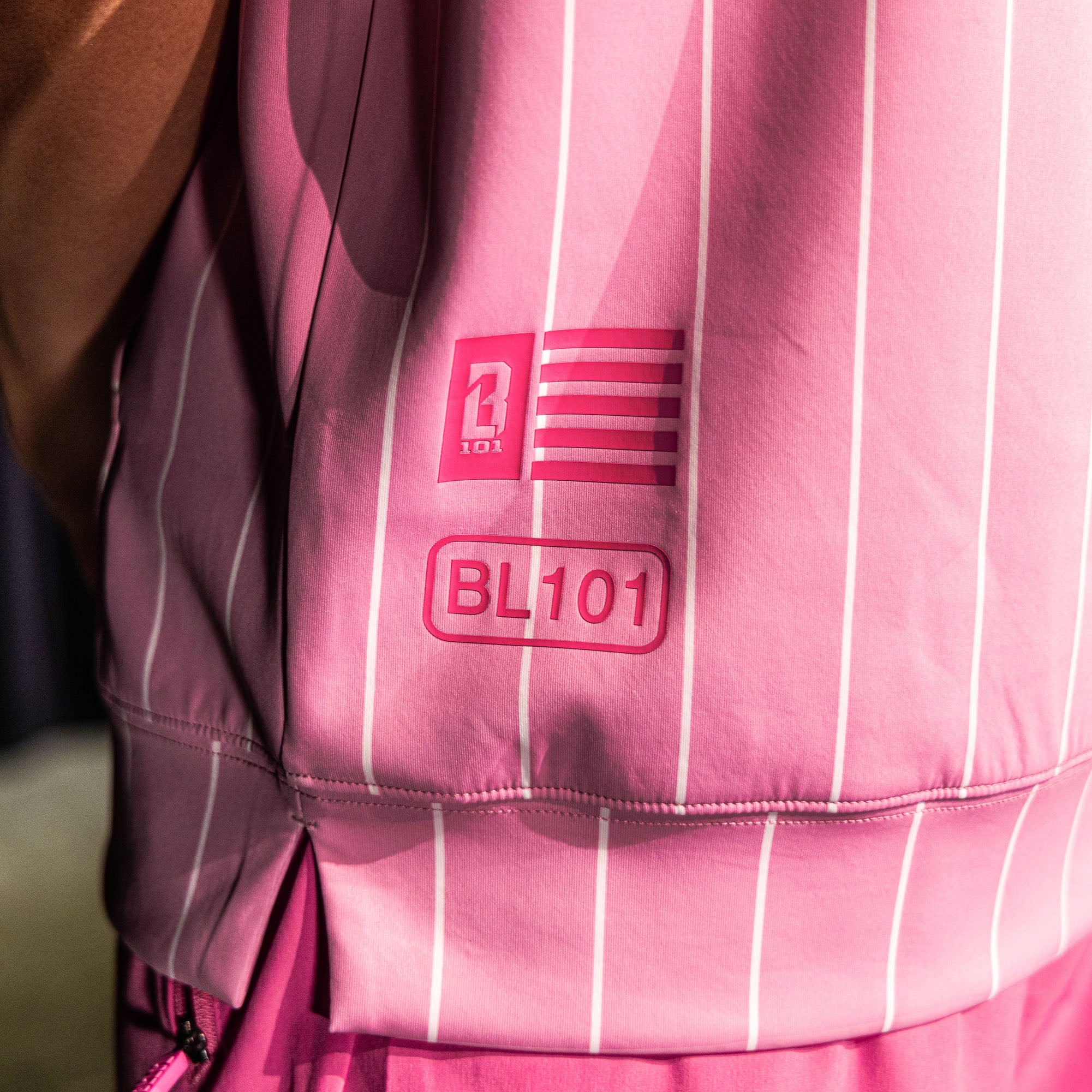 BSBL-SZN Sleeveless Hoodie V3 - Pink Pinstripes - Image 7