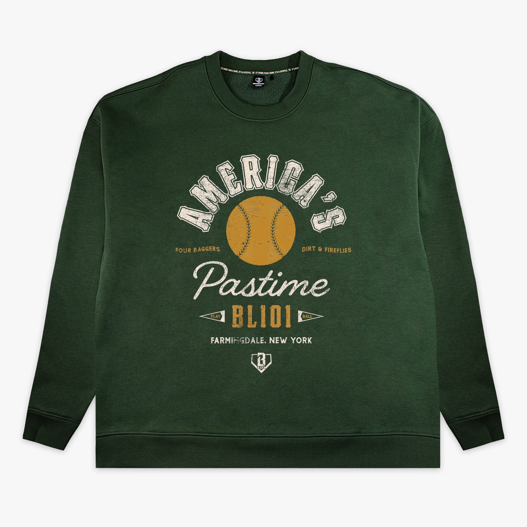 Americas Pastime Youth Crewneck - Green