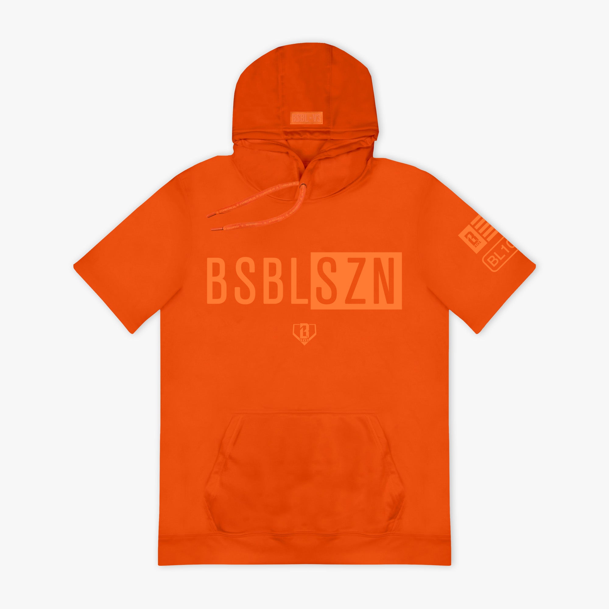 BSBL-SZN Short Sleeve Hoodie V3 - Orange