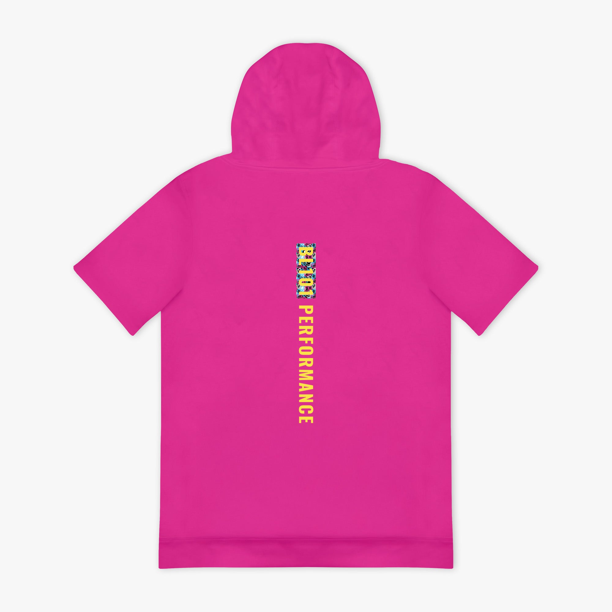 BSBL-SZN Short Sleeve Hoodie V3 - Pink/Smiley Slugger - Image 2