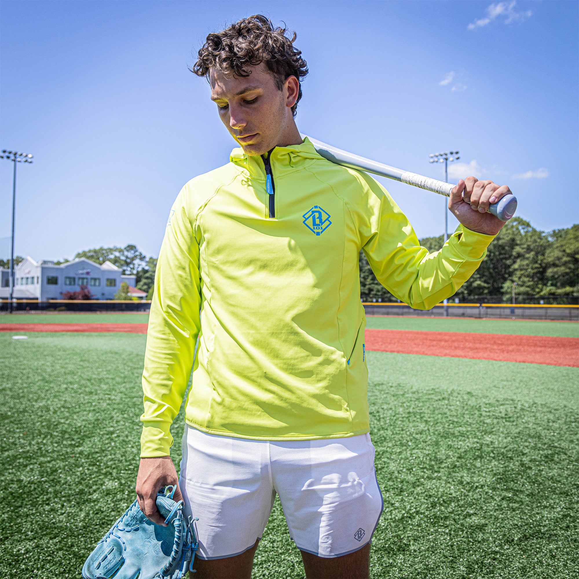 Diamond Tech Scuba Hoodie - Highlighter - Image 3