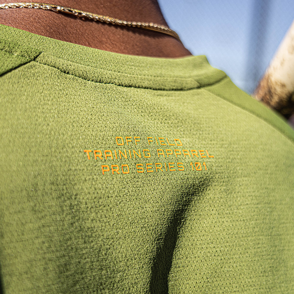 Diamond Tech Tee - Olive Green/Orange - Image 4