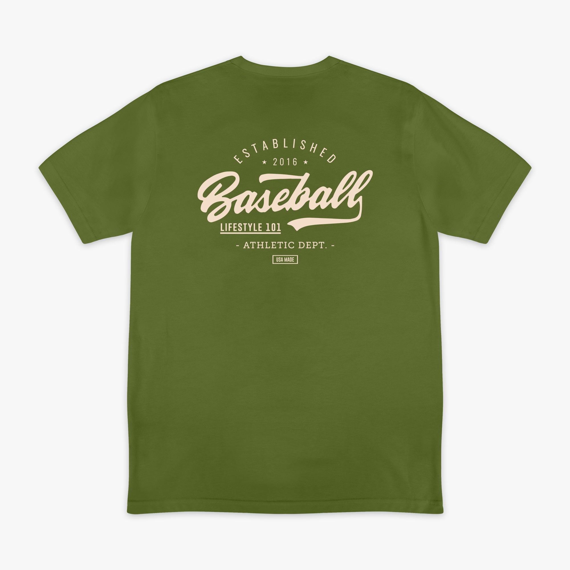 Established Tee - Green/Bone