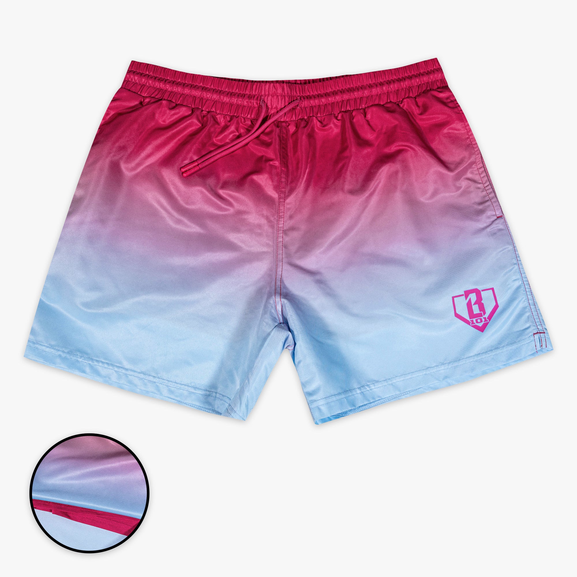 Gradient Swim Trunks - Pink/Blue - Image 2