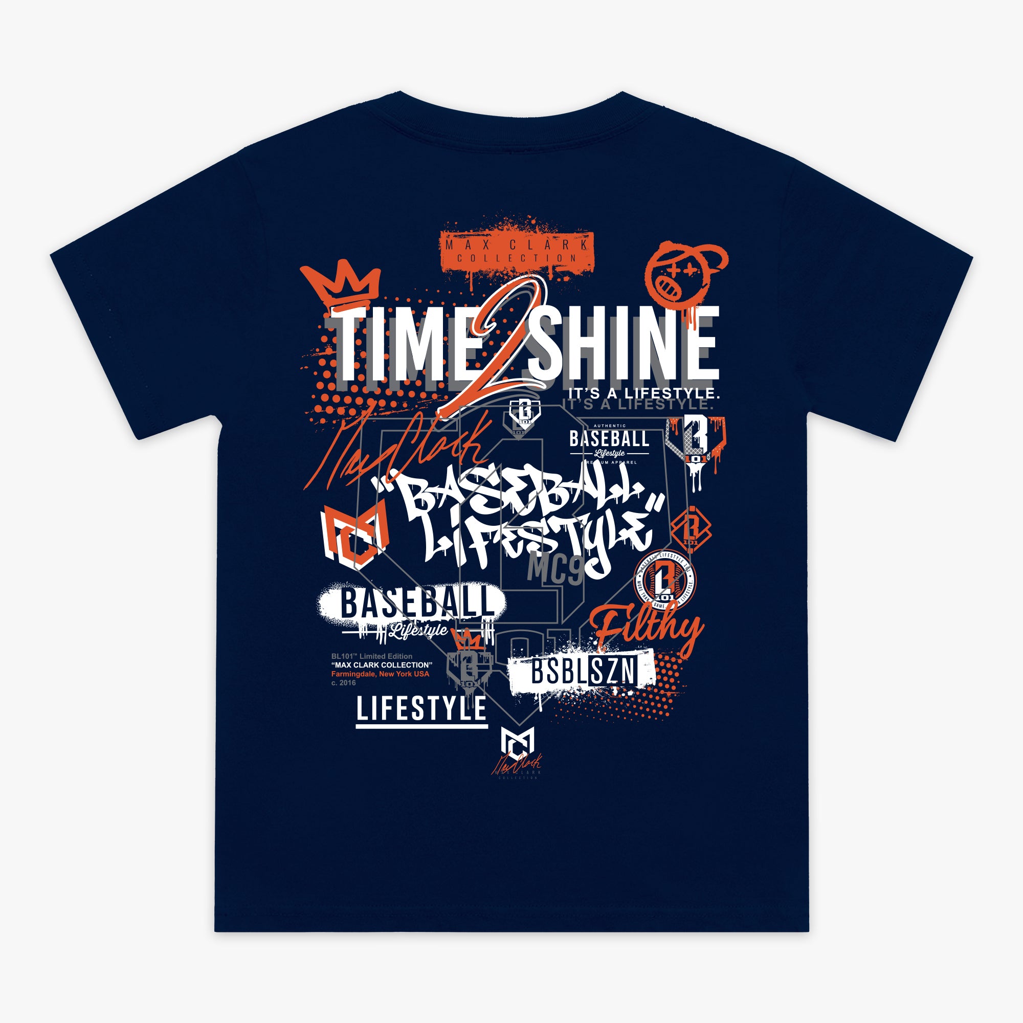 Max Clark Youth Tee - Navy