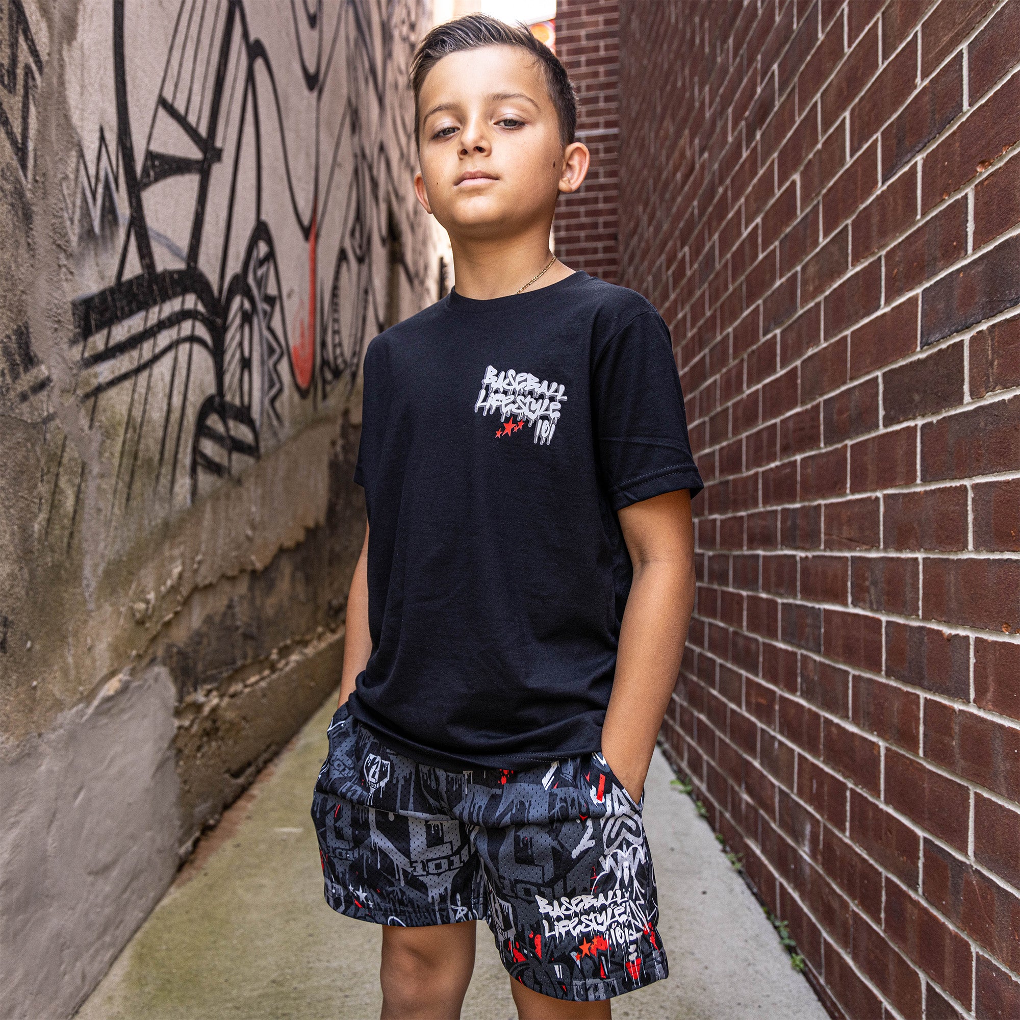 Night Game Drip Youth Shorts - Image 4