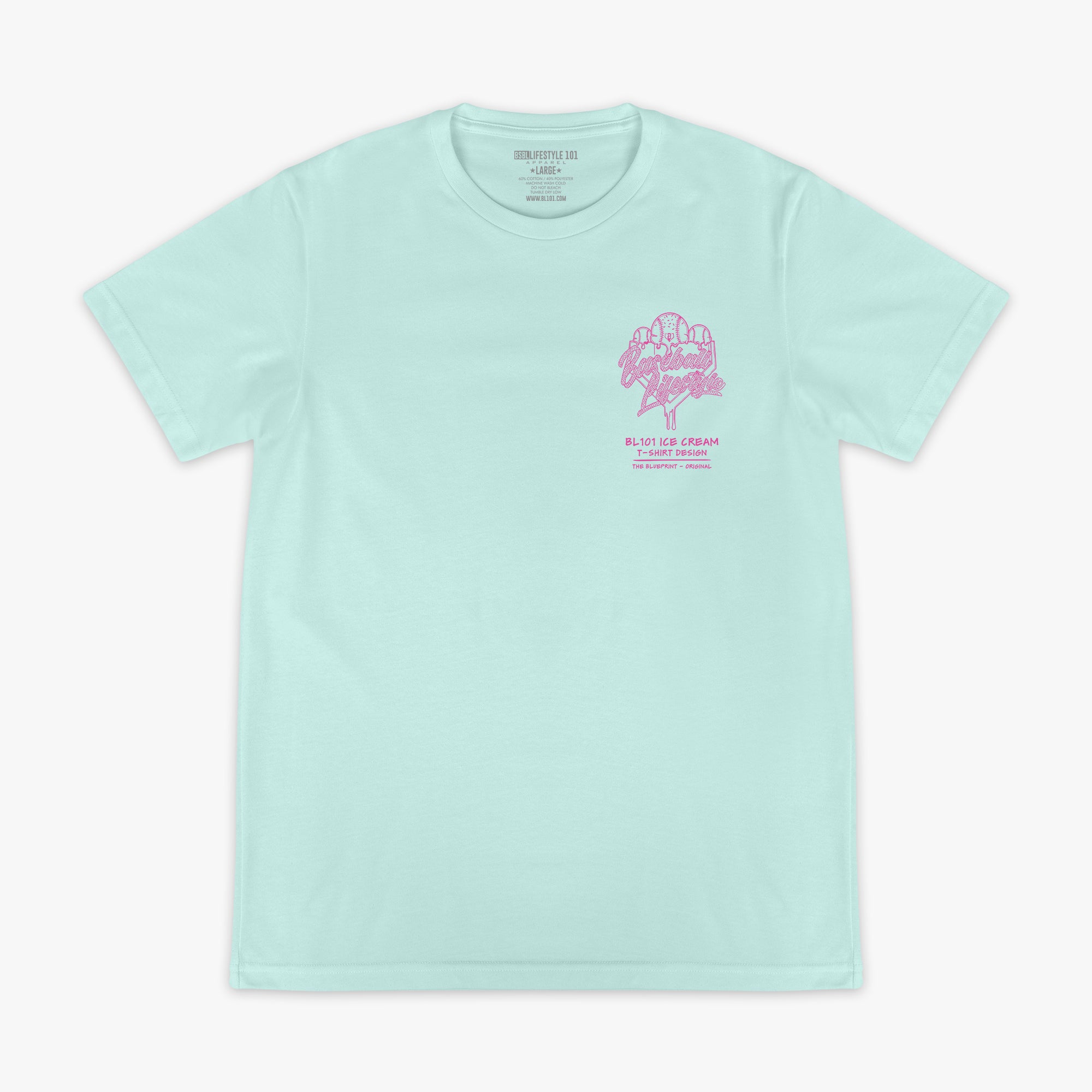 OG Ice Cream Design Tee - Light Blue - Image 2