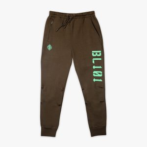 Diamond Relaxed Fit Youth Joggers - Brown/Mint