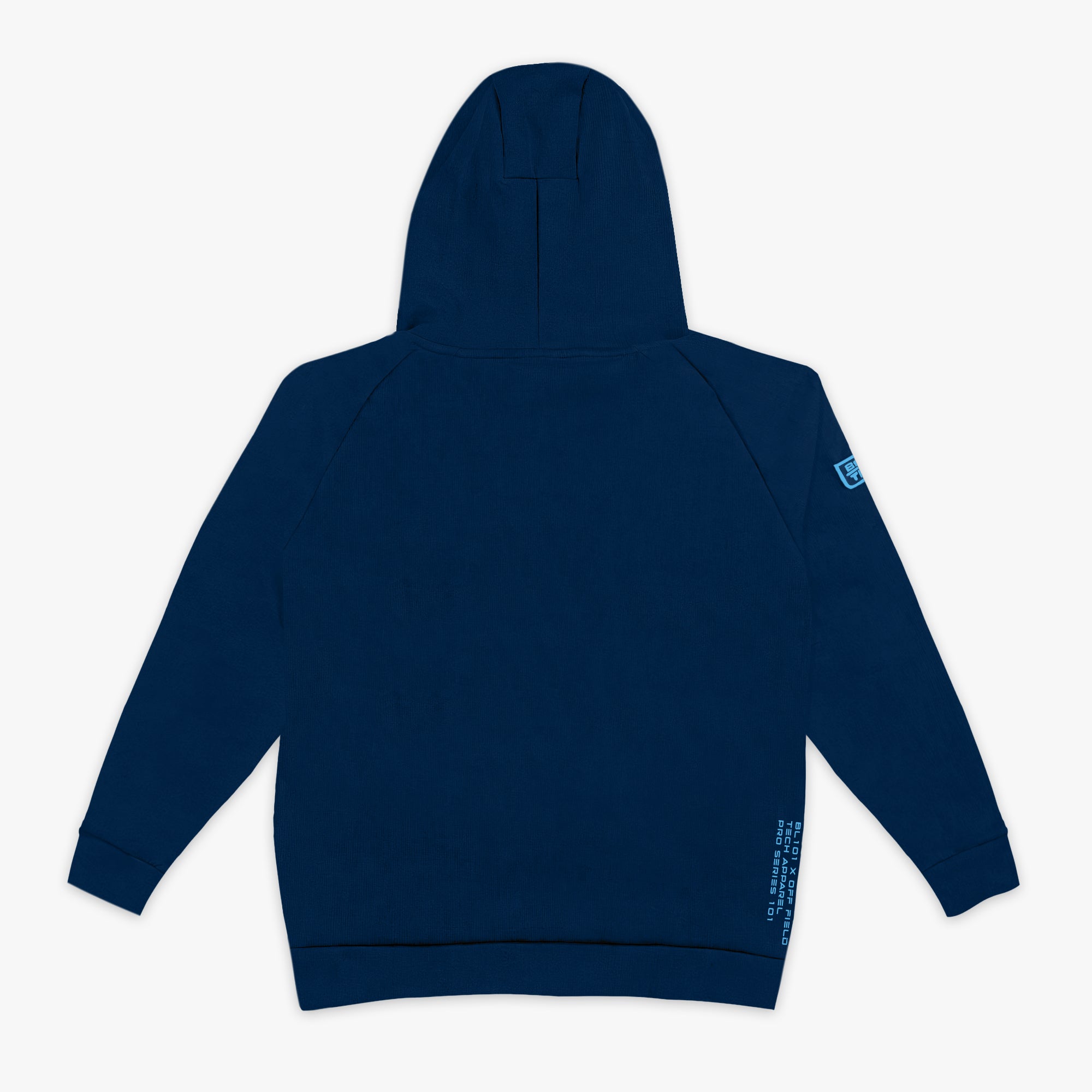 Diamond Tech Side Vented Hoodie - Navy/Light Blue - Image 2