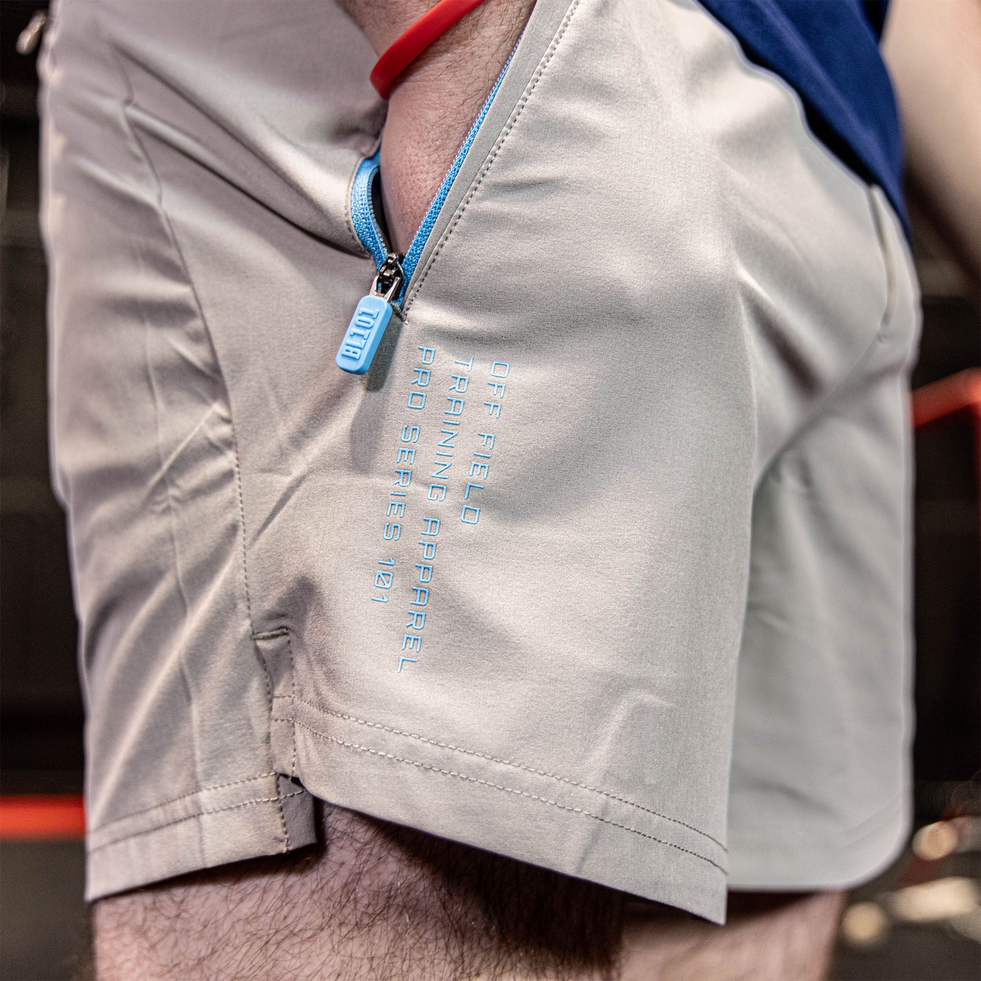 Pro Series Youth Shorts V2 - Gray/Light Blue - Image 3