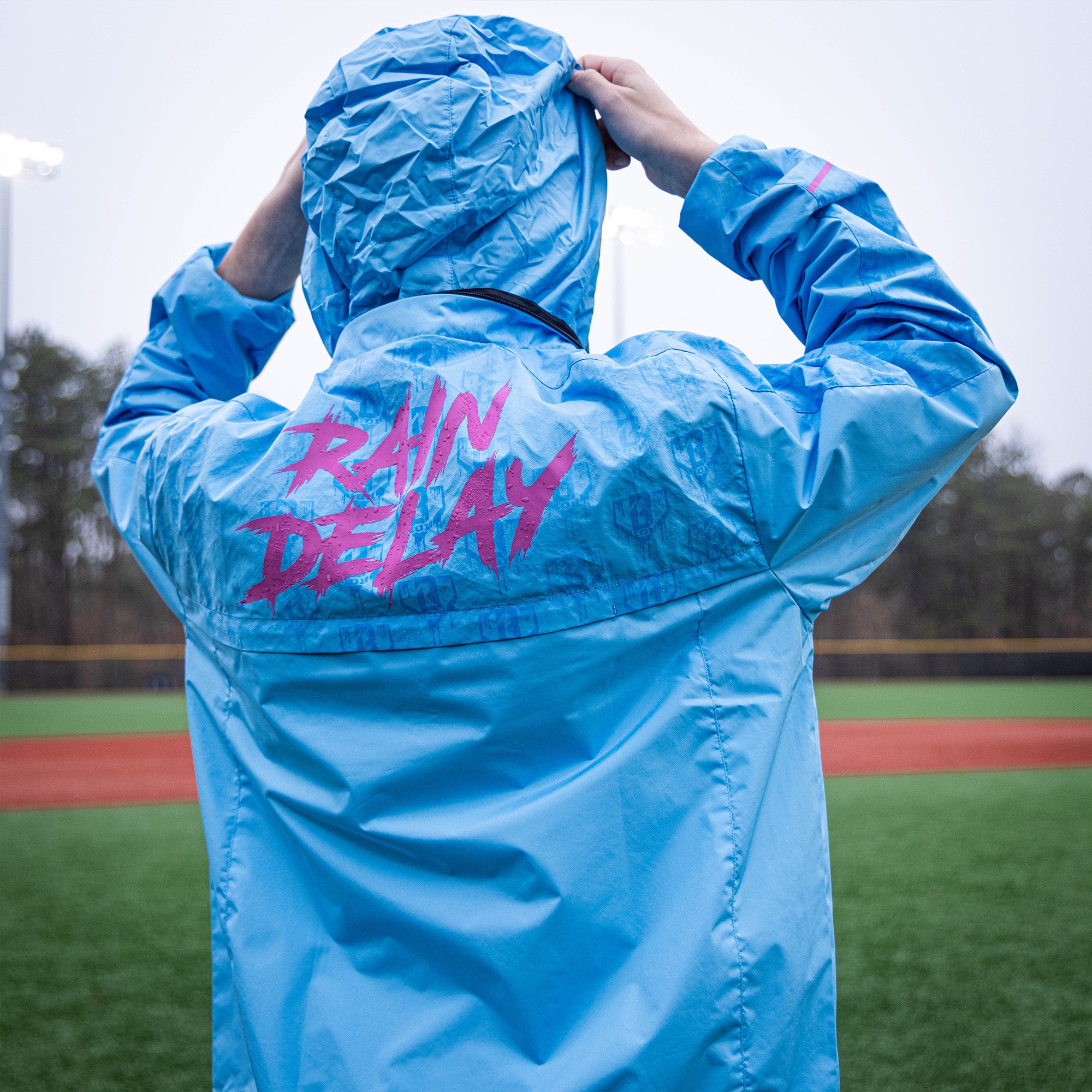 Rain Delay Youth Jacket - Cotton Candy Blue - Image 6