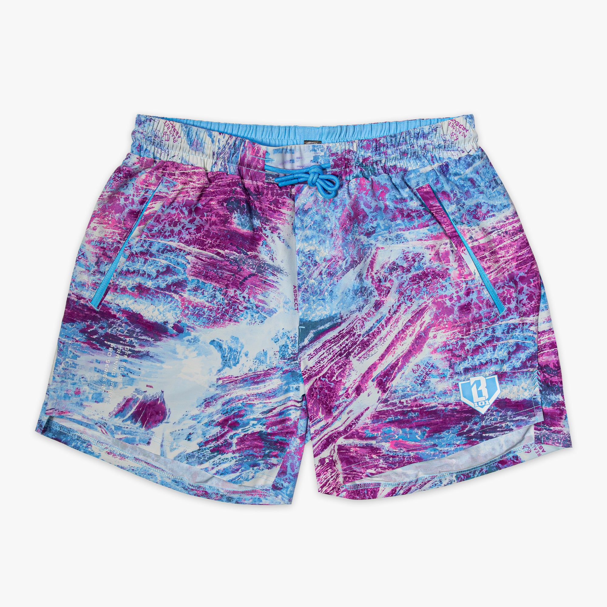 Realtree Pro Series Youth Shorts V2 with Liner - Aspect-Blue - Image 2