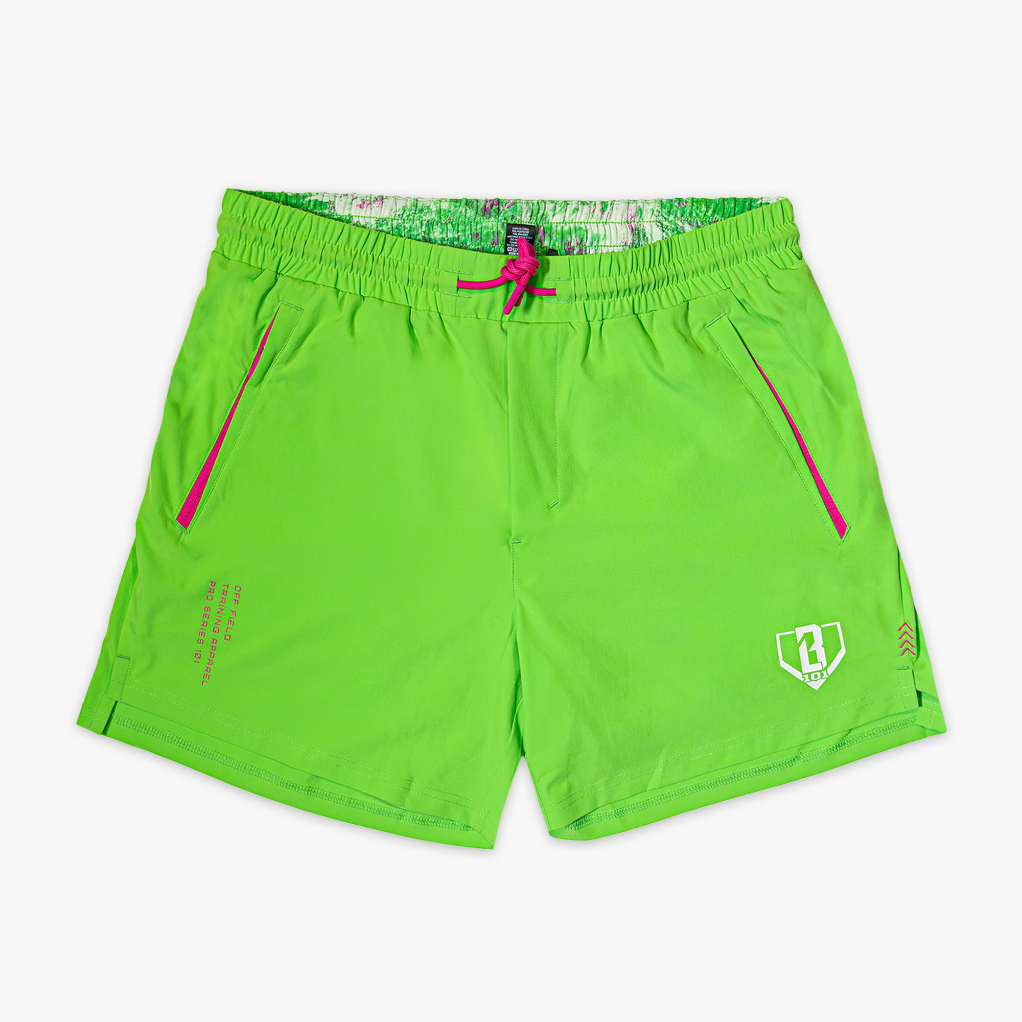 Realtree Pro Series Shorts V2 with Liner - Green/Aspect-Pink - Image 2