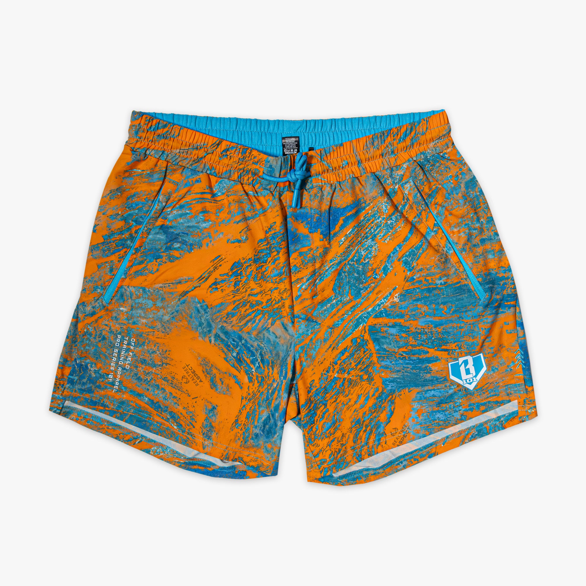 Realtree Pro Series Youth Shorts V2 with Liner - Aspect-Orange - Image 2