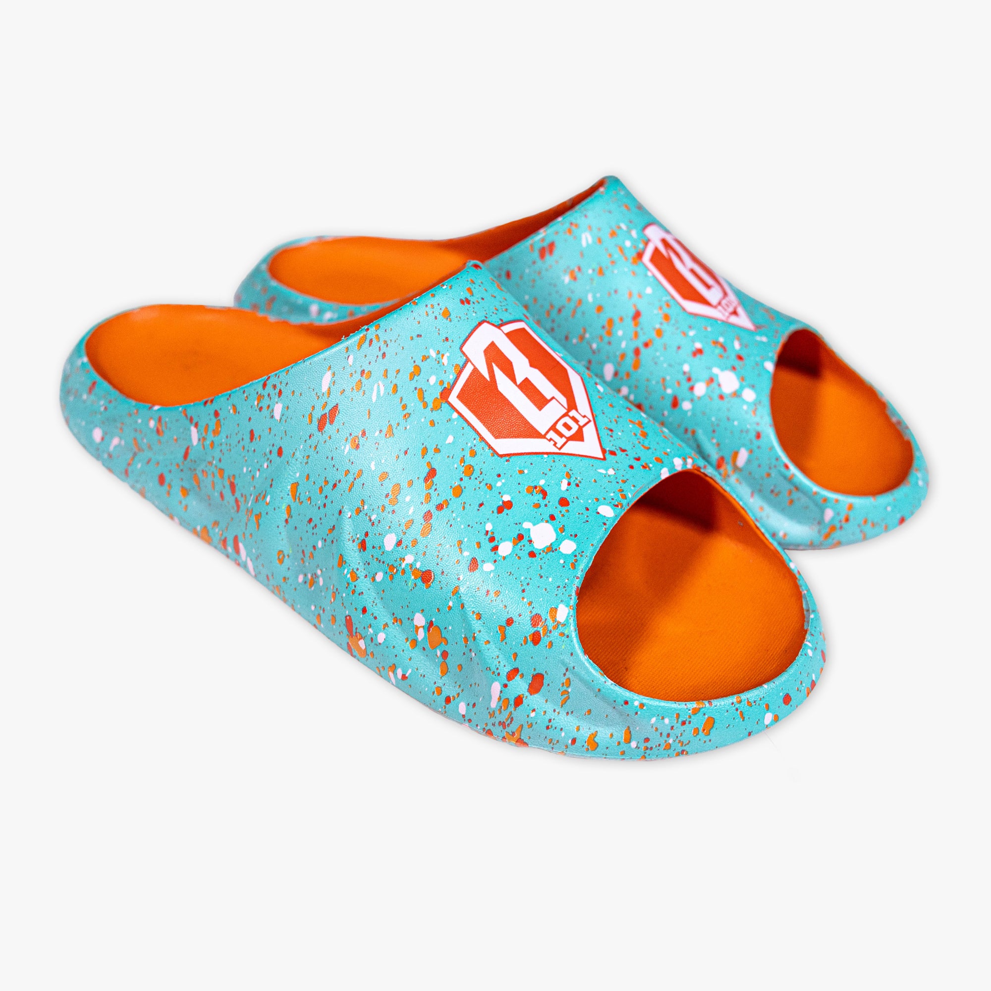 Adult Slides - Splatter Teal - Image 2
