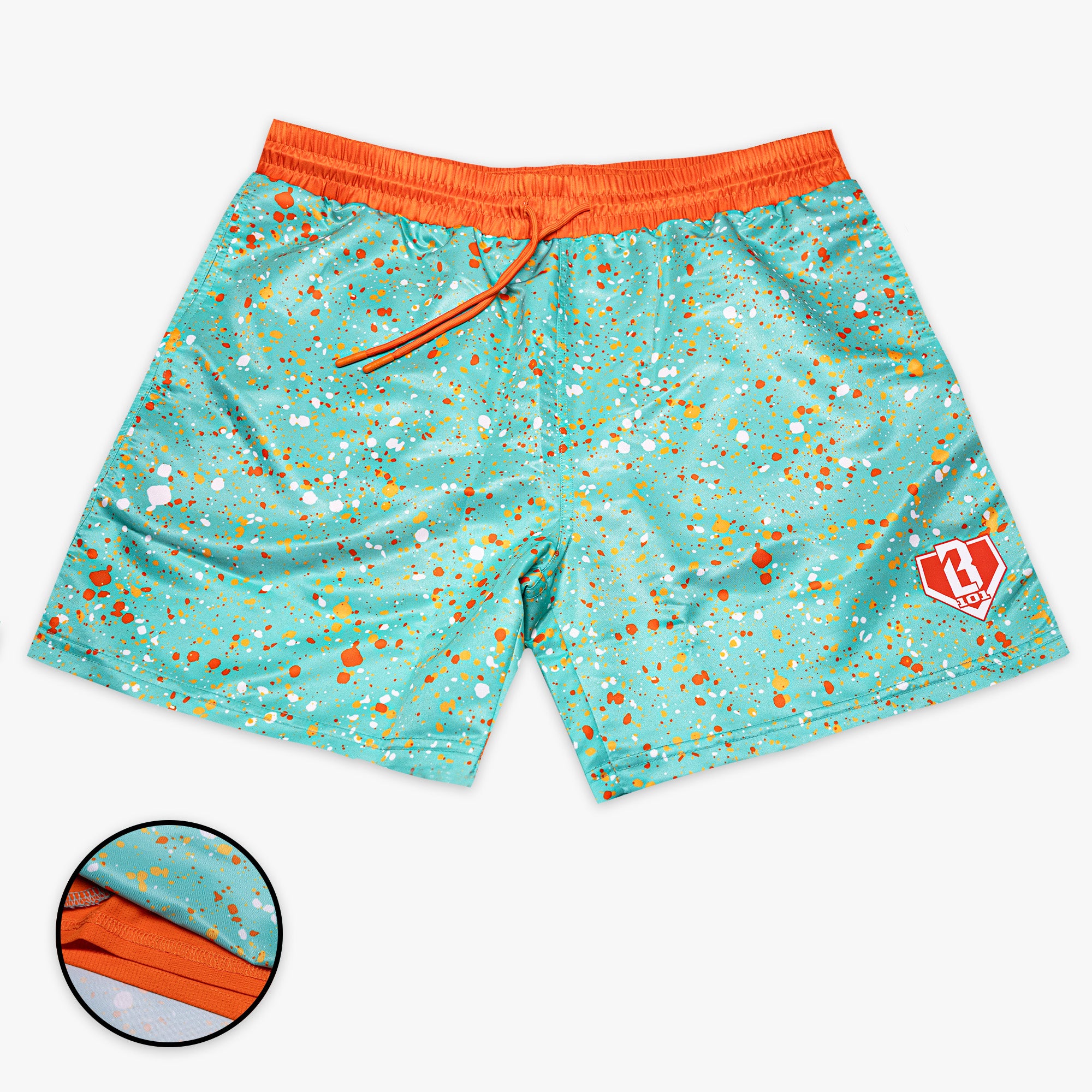 Splatter Swim Trunks - Teal