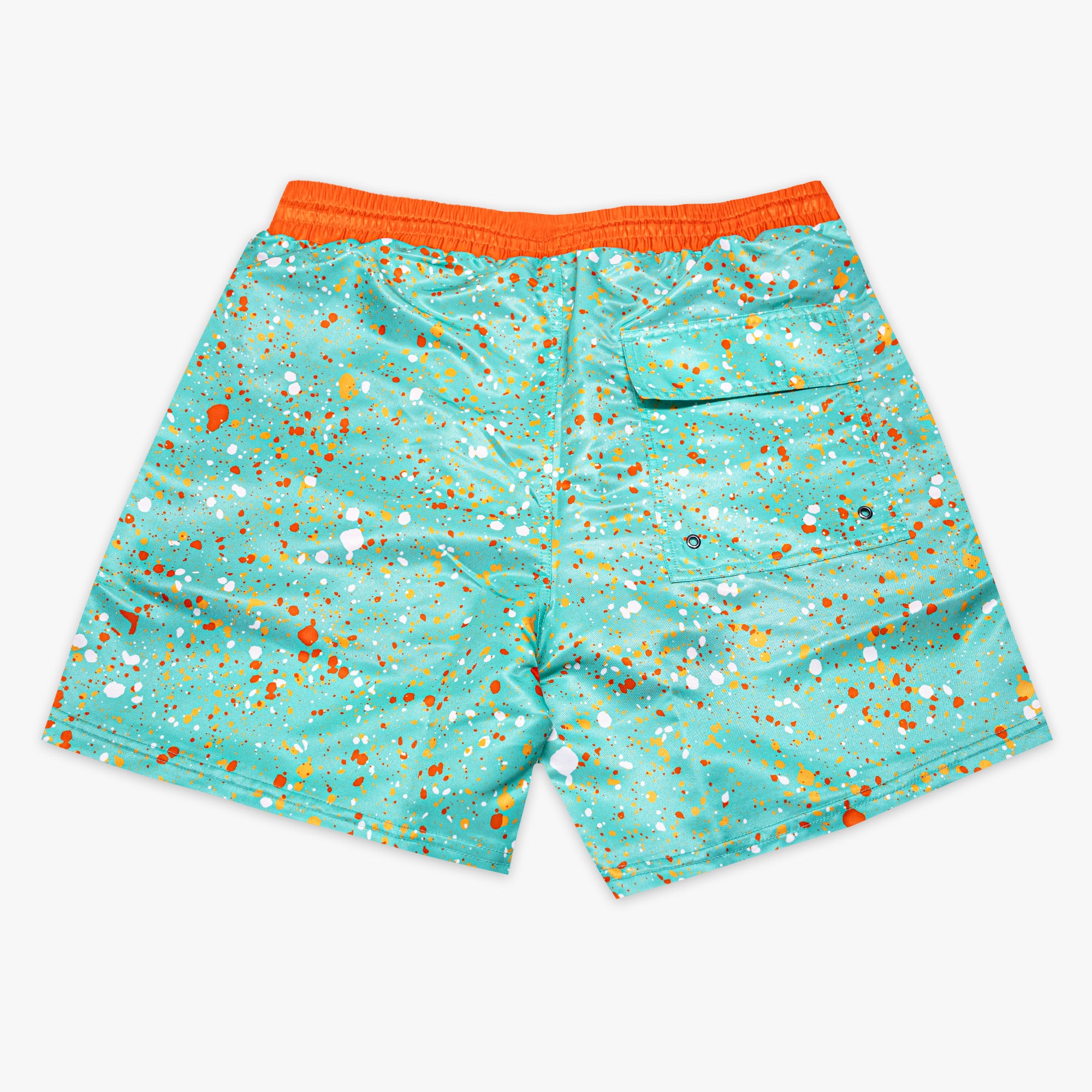 Splatter Swim Trunks - Teal - Image 2
