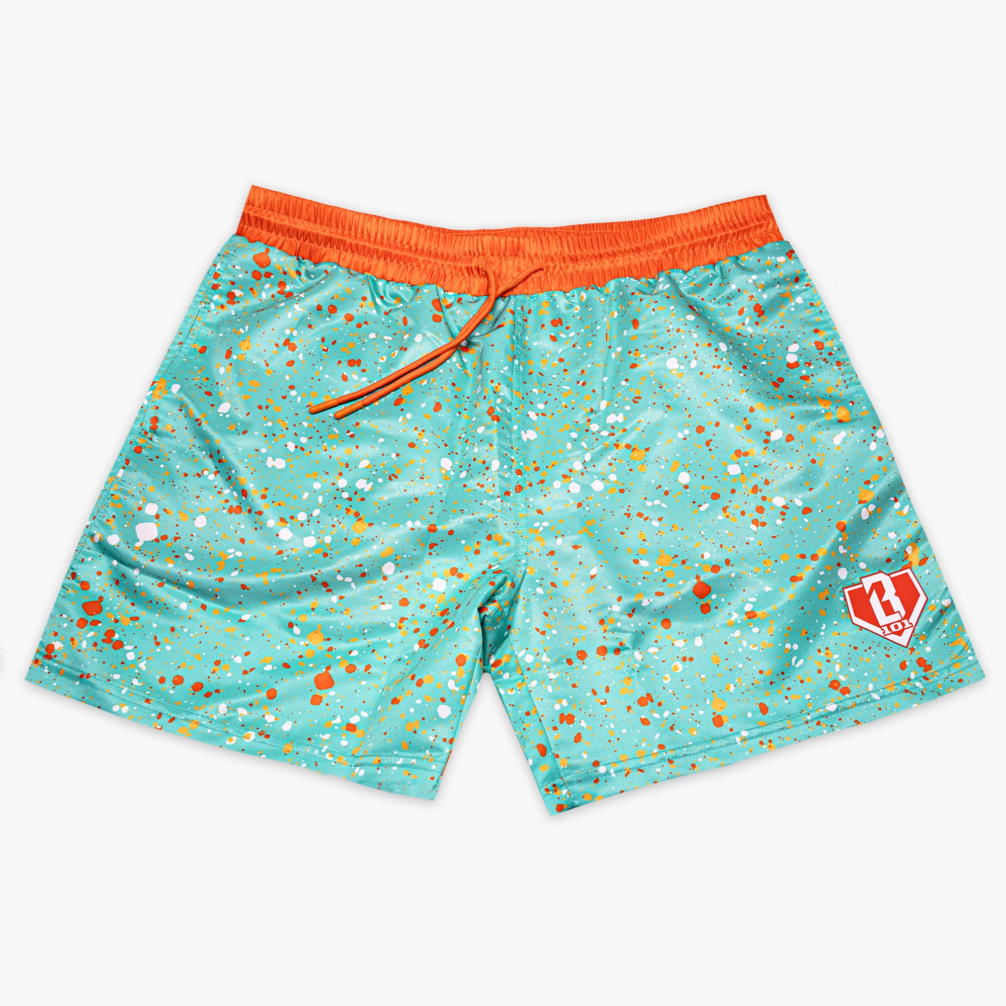 Splatter Swim Trunks - Teal - Image 3