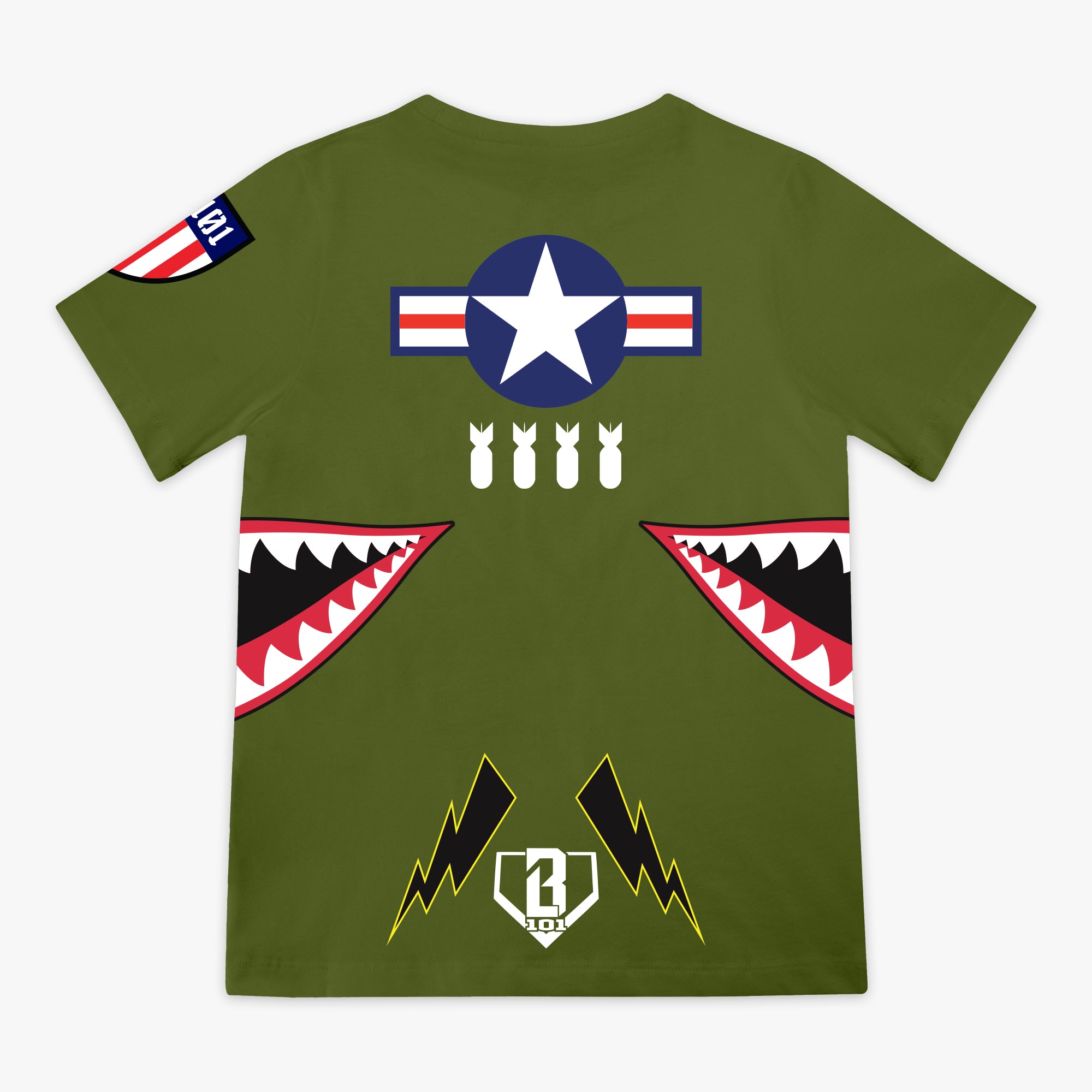 Unit 101 Youth Tee - Army Green - Image 2