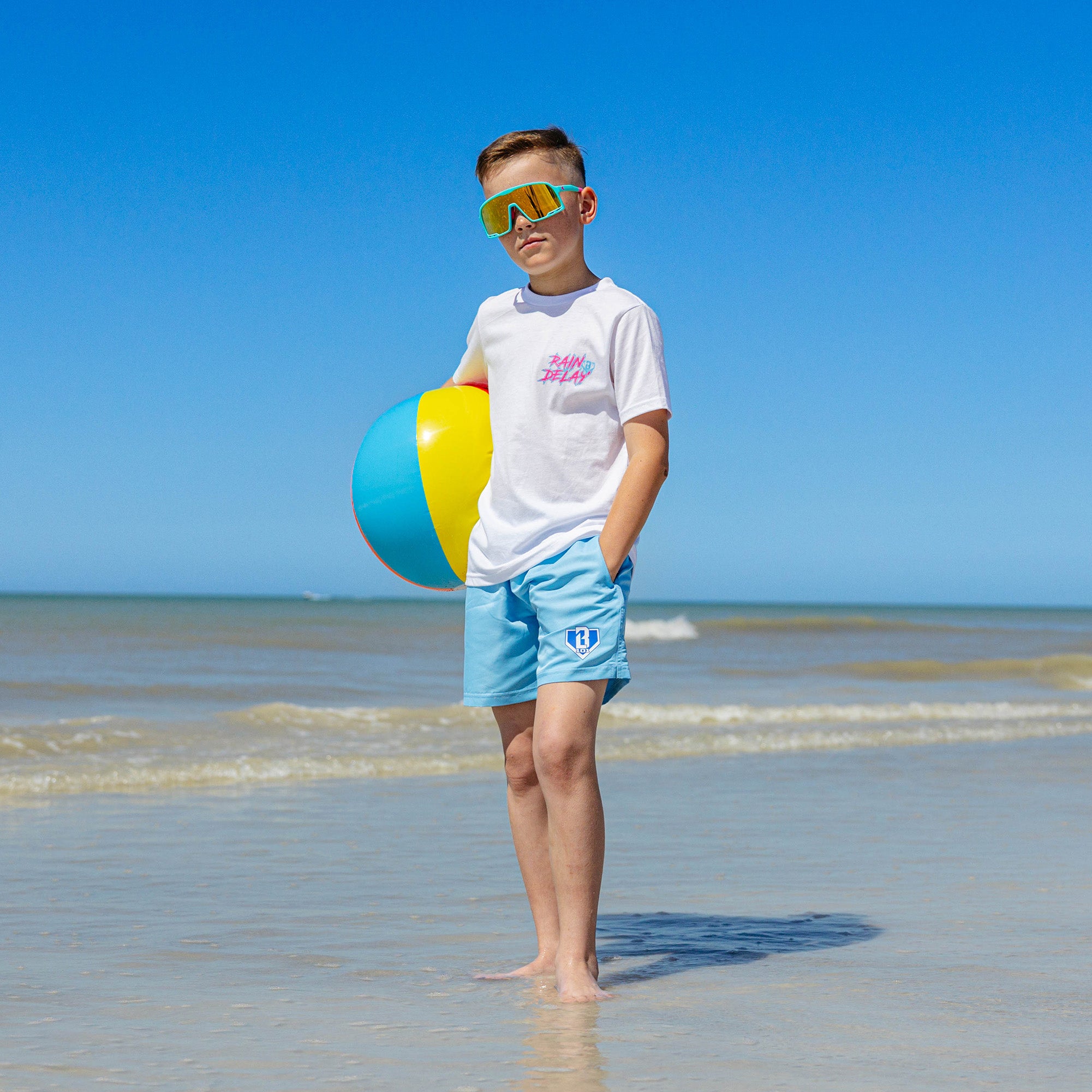 Baseline Youth Swim Trunks - Blue - Image 4