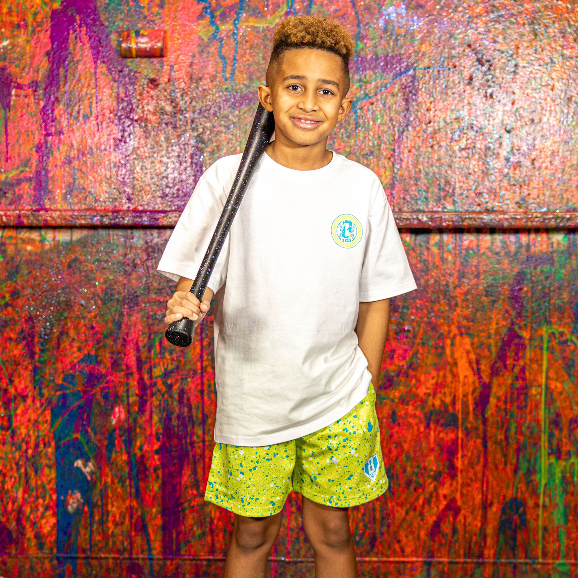 Splatter Established Youth Tee - White - Image 4