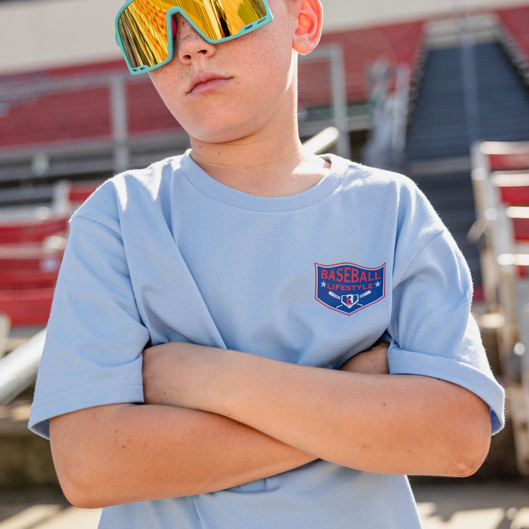 Baseball Champions Youth Tee - Blue - Image 4