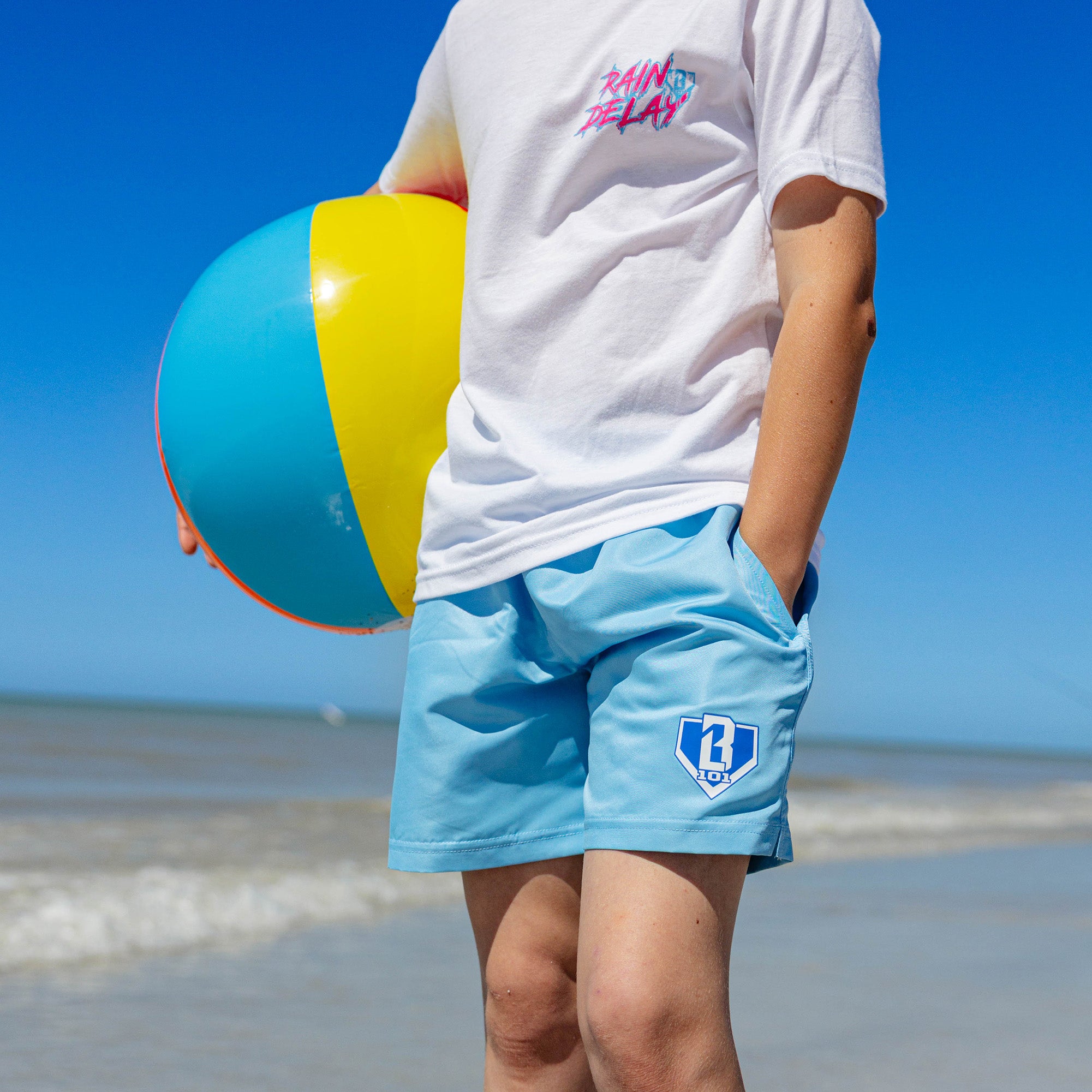 Baseline Youth Swim Trunks - Blue - Image 5