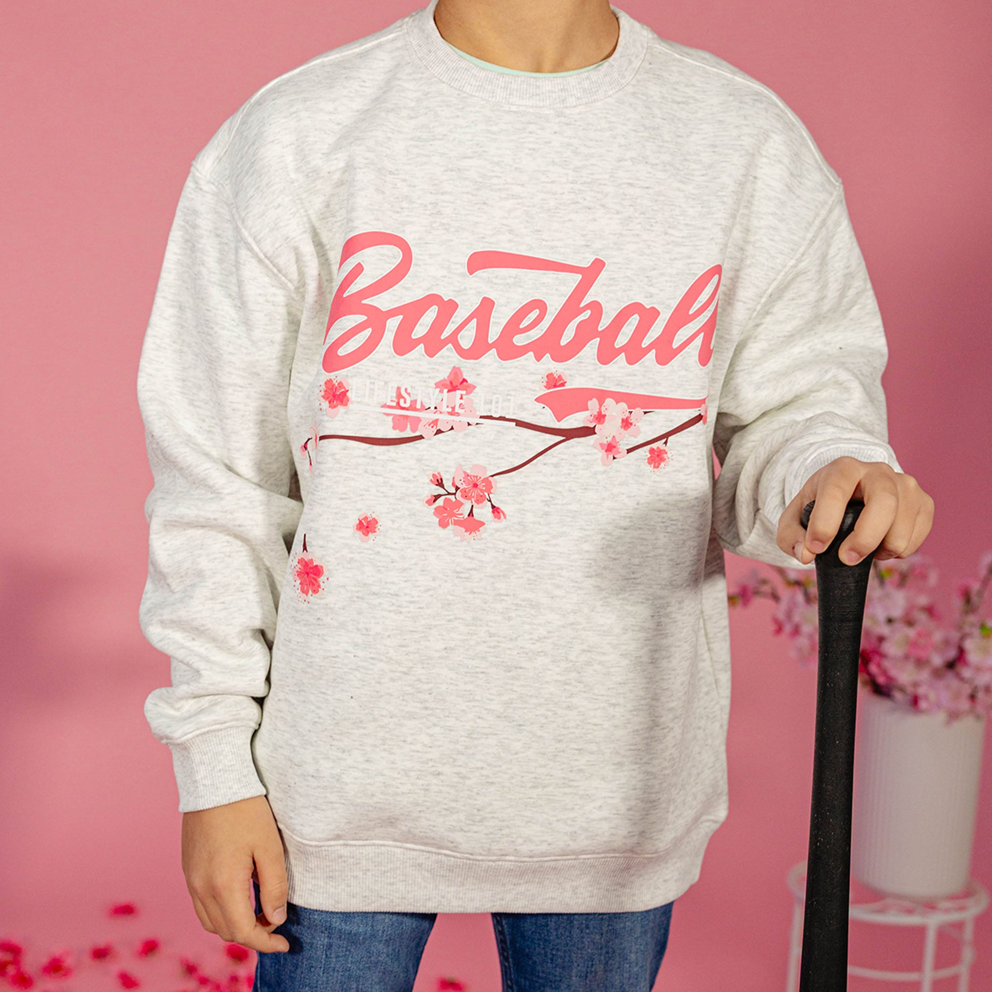 Cherry Blossoms Established Youth Crewneck - Image 4