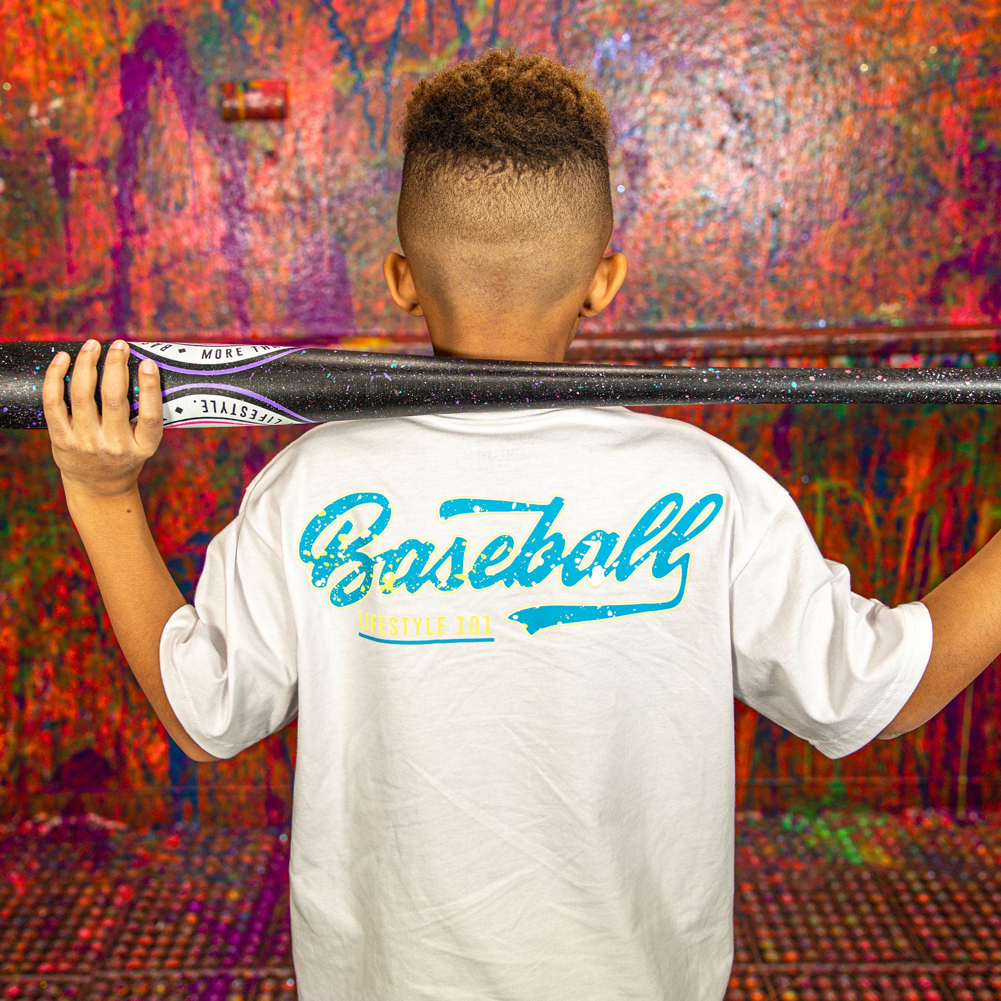 Splatter Established Youth Tee - White - Image 3