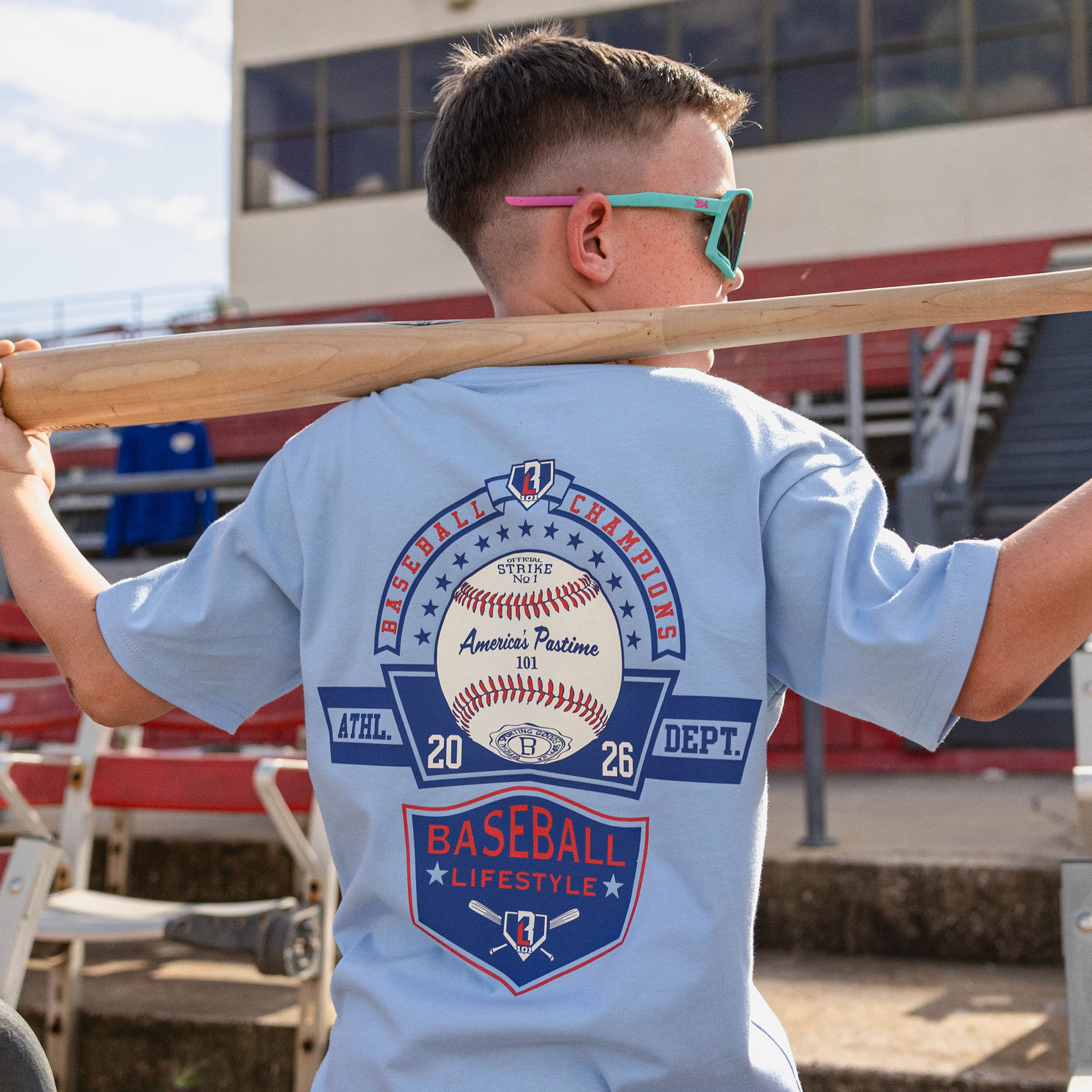 Baseball Champions Youth Tee - Blue - Image 5