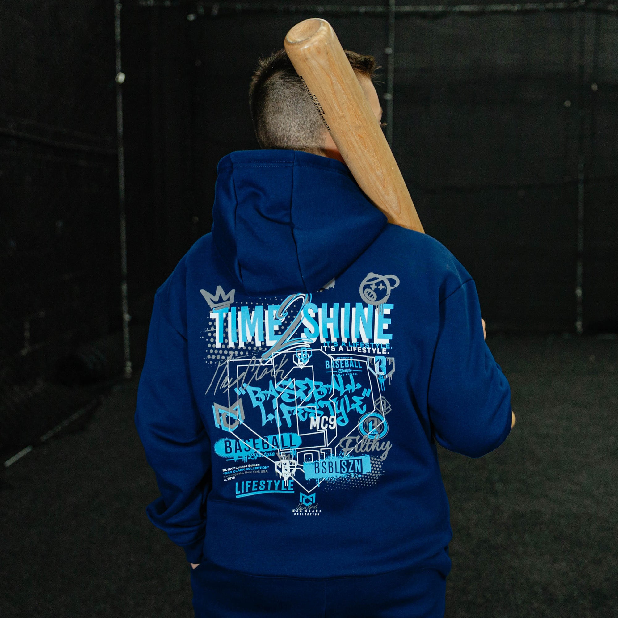 Max Clark Youth Hoodie - Navy - Image 3