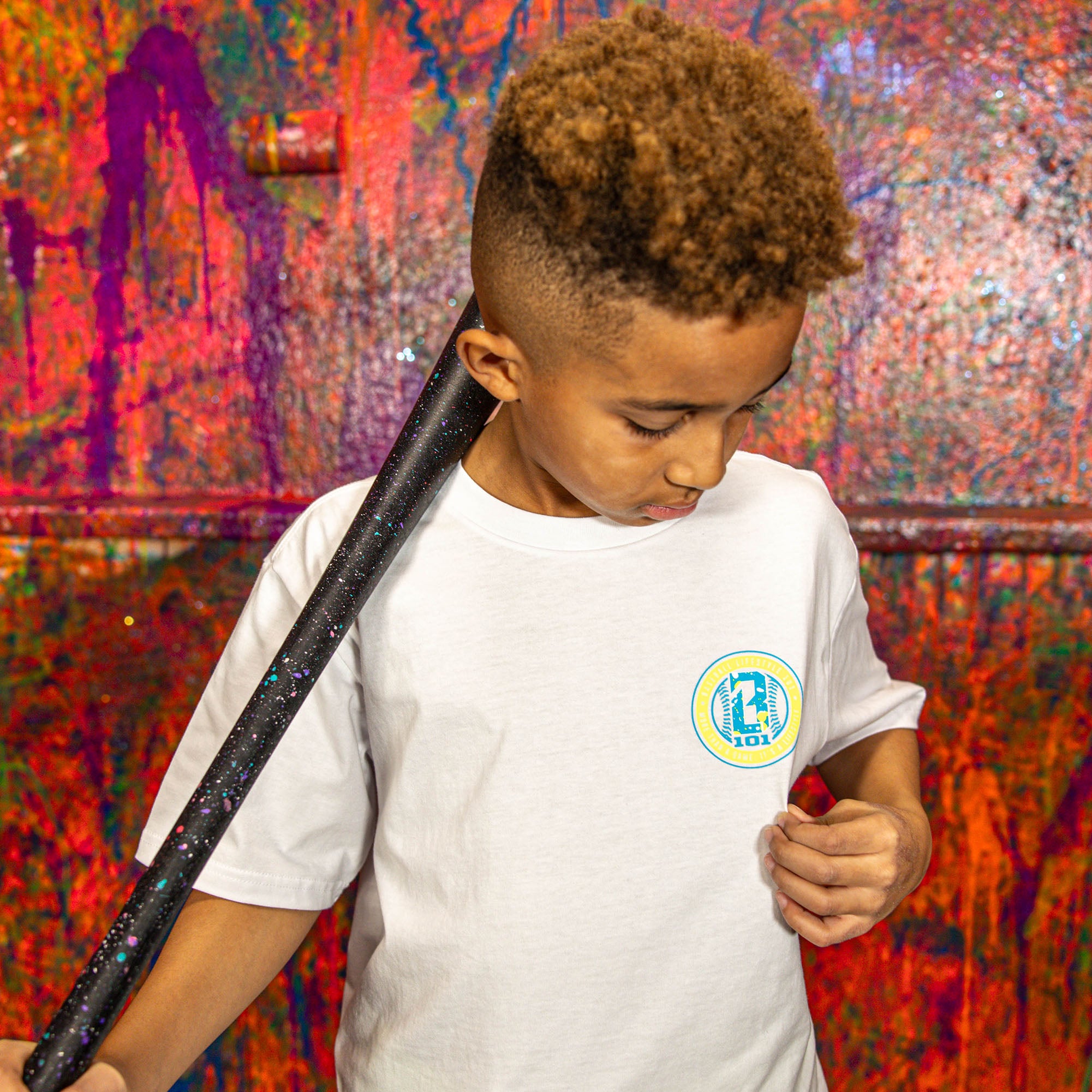 Splatter Established Youth Tee - White - Image 5